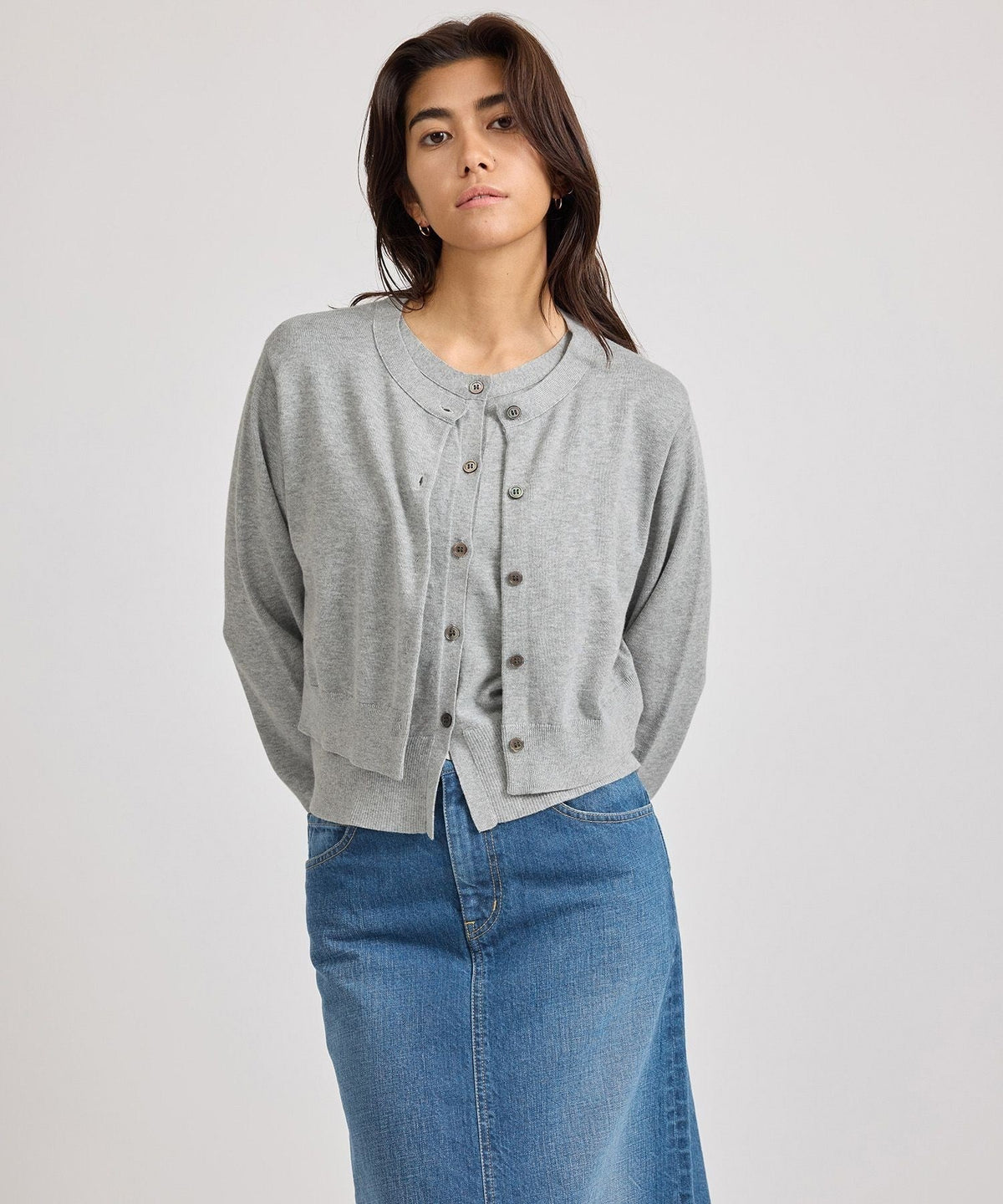 Halle Double Layer Cardigan | WOMEN