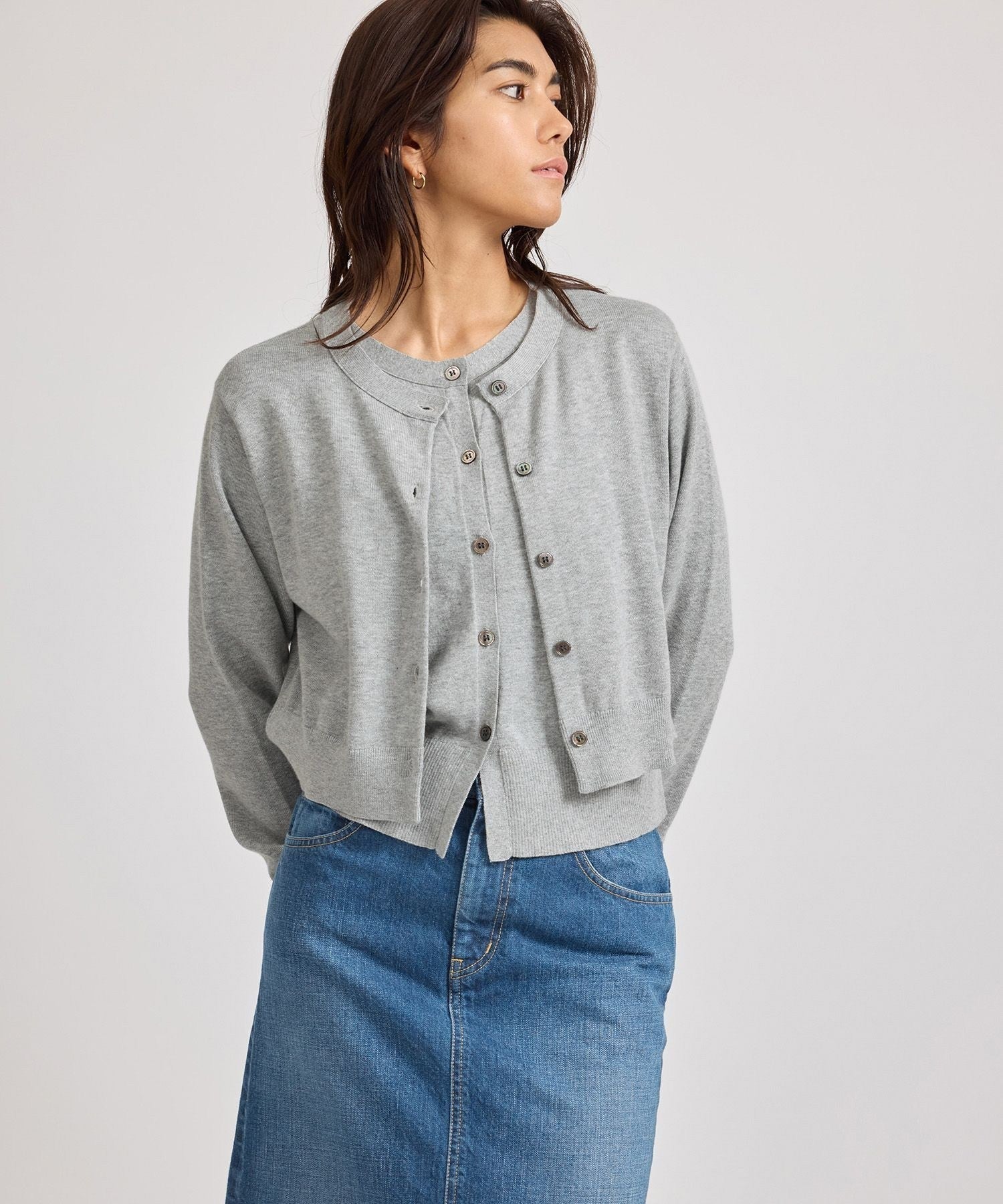 Halle Double Layer Cardigan | WOMEN