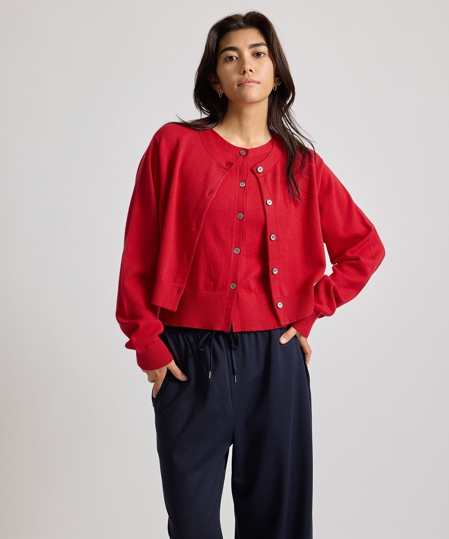Halle Double Layer Cardigan | WOMEN