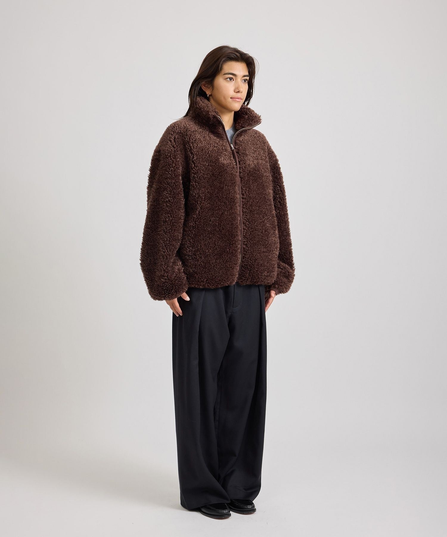 Alessia Boa Fleece Blouson | WOMEN