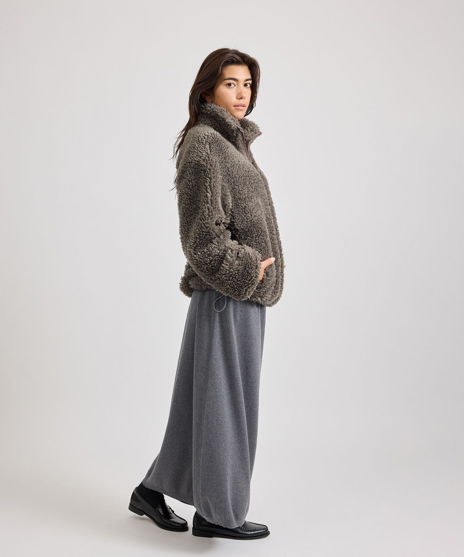 Alessia Boa Fleece Blouson | WOMEN