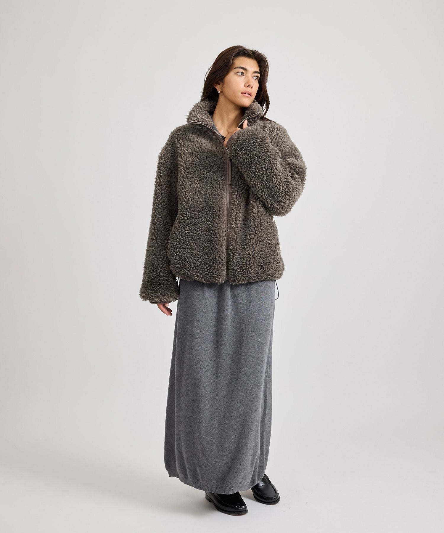 Alessia Boa Fleece Blouson | WOMEN