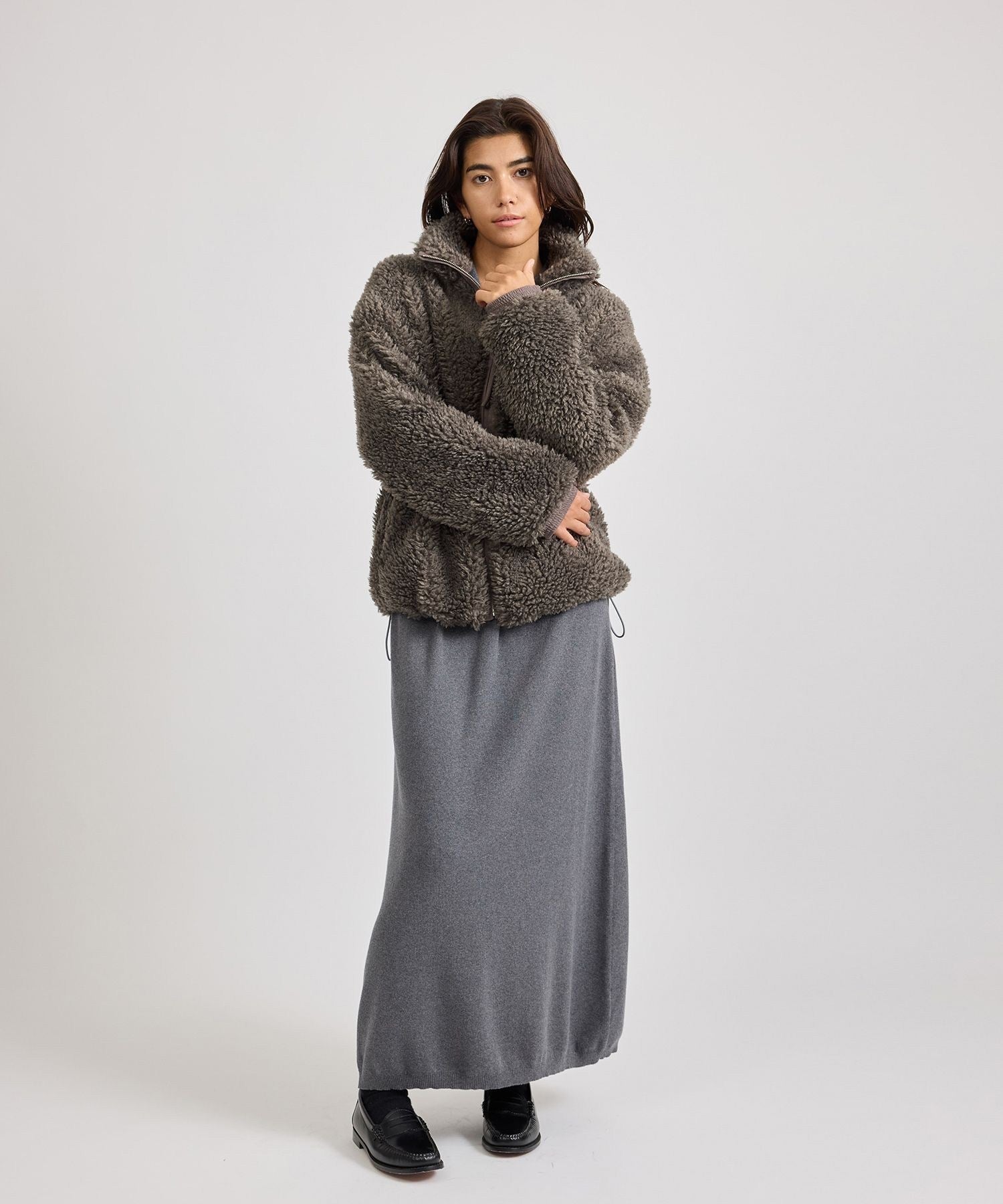 Alessia Boa Fleece Blouson | WOMEN