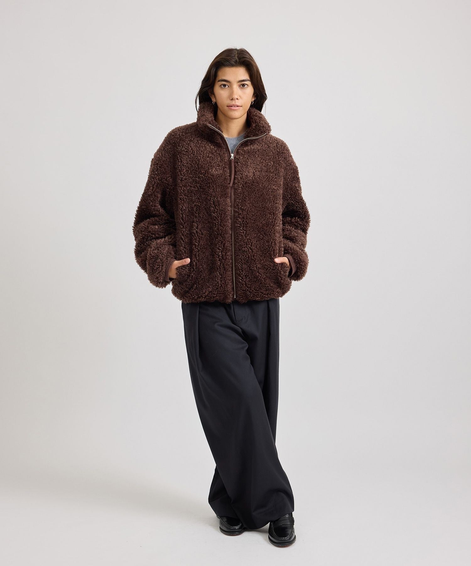 Alessia Boa Fleece Blouson | WOMEN