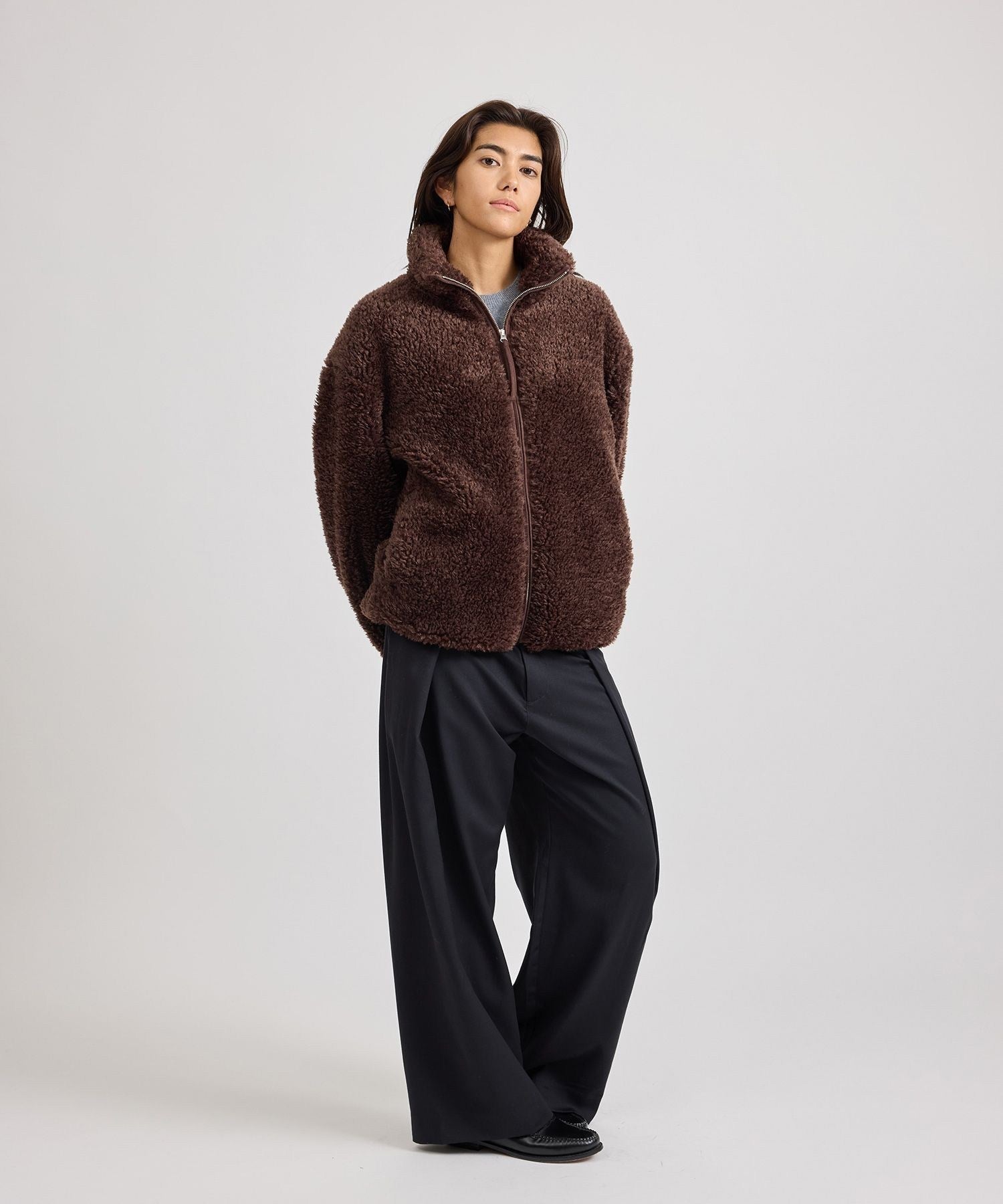 Alessia Boa Fleece Blouson | WOMEN
