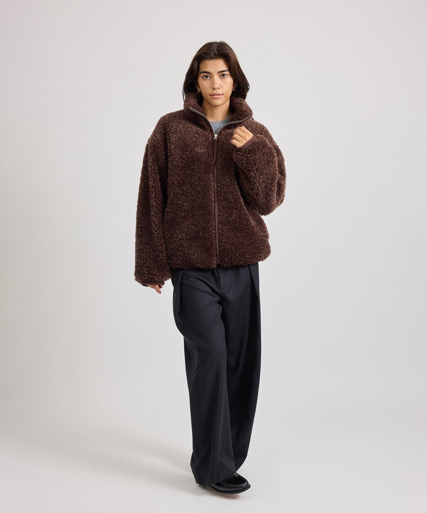 Alessia Boa Fleece Blouson | WOMEN