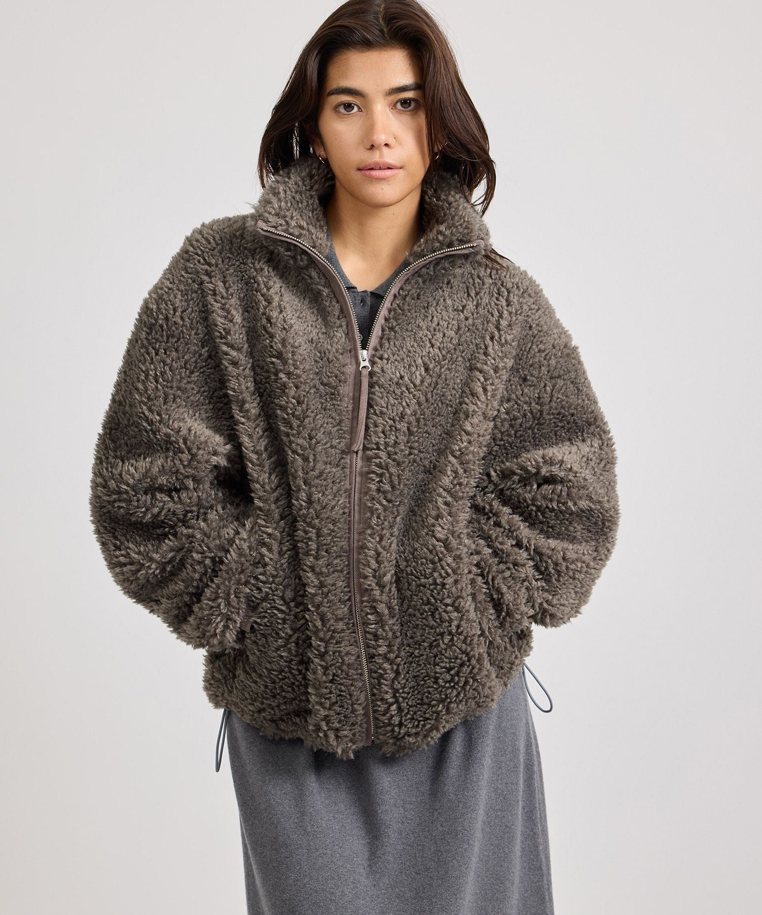 Alessia Boa Fleece Blouson | WOMEN