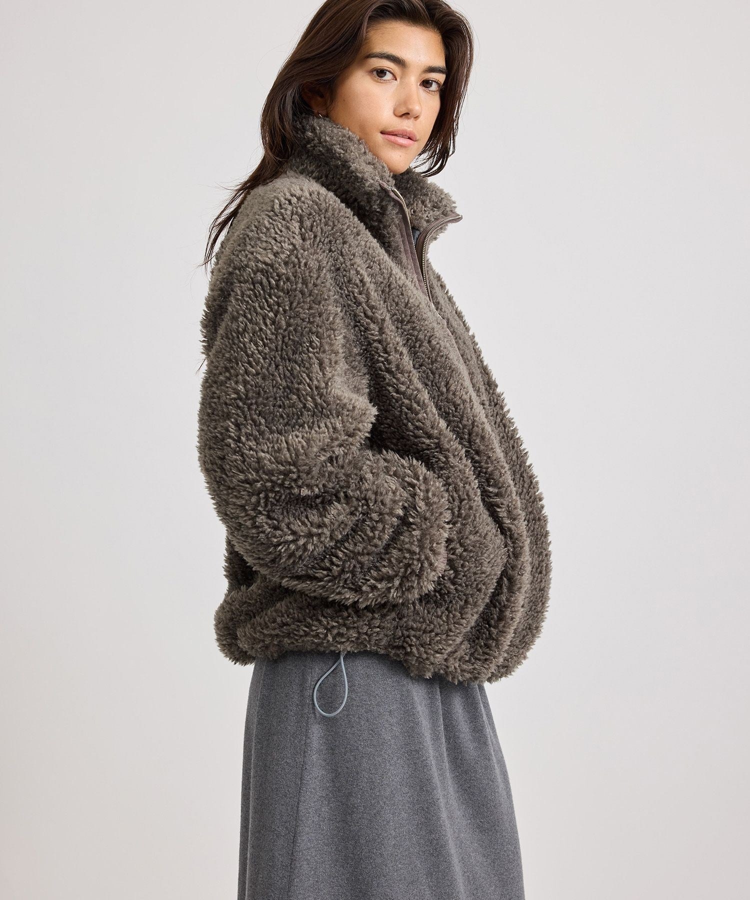Alessia Boa Fleece Blouson | WOMEN