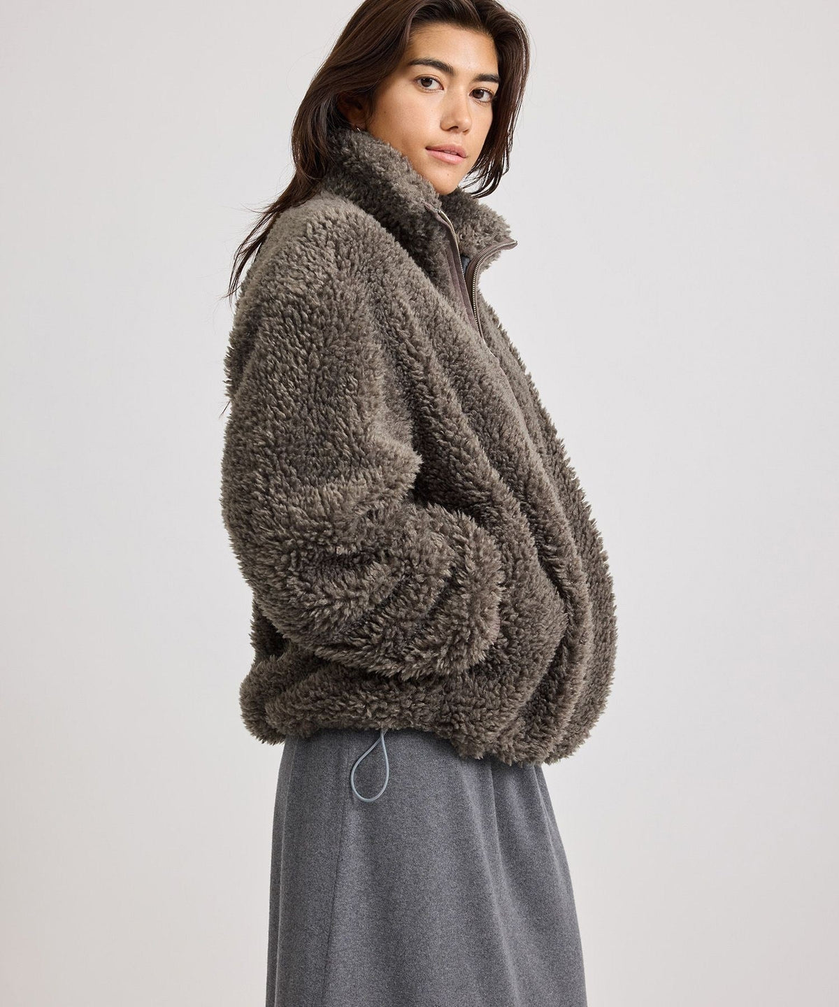 Alessia Boa Fleece Blouson | WOMEN