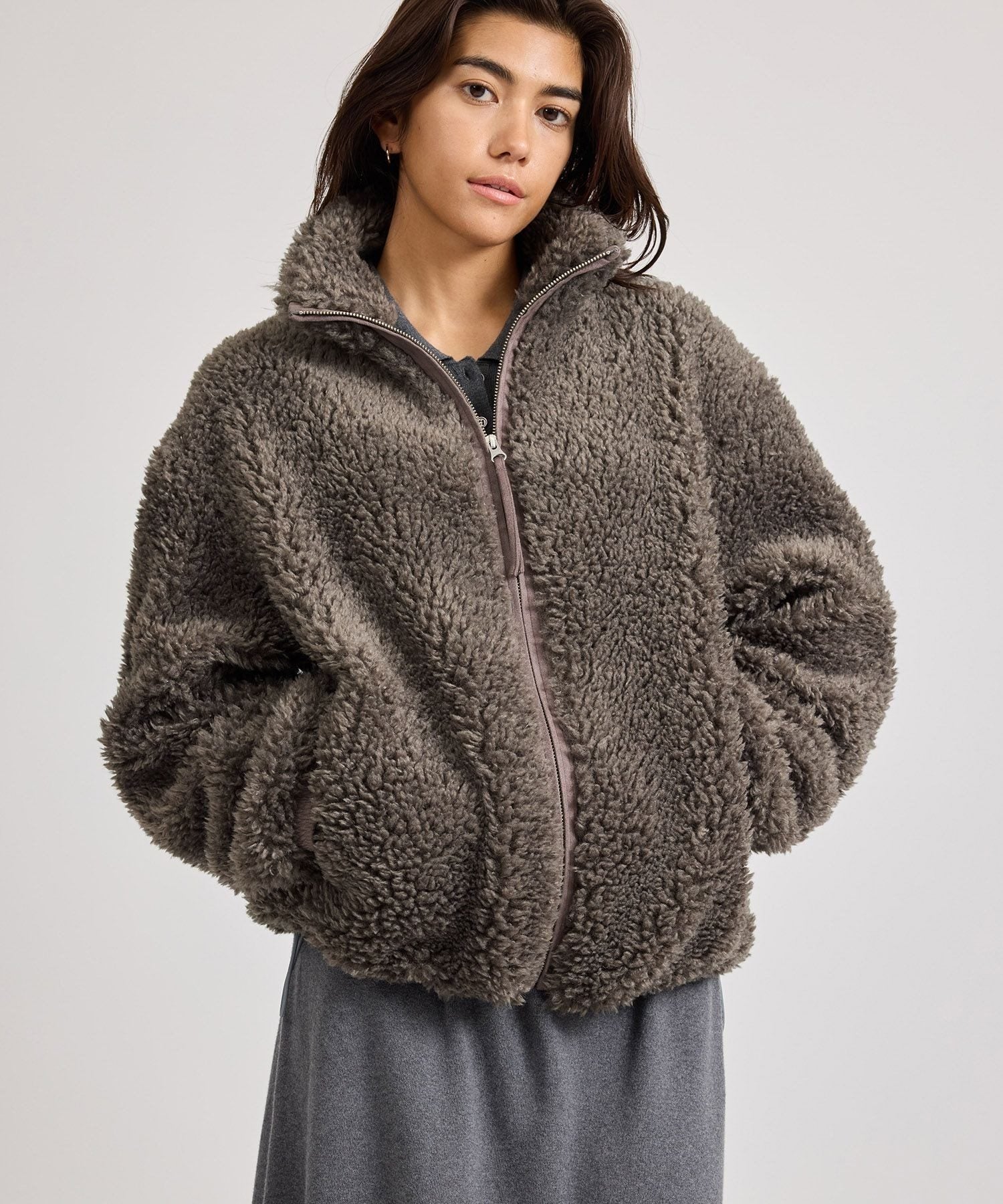 Alessia Boa Fleece Blouson | WOMEN
