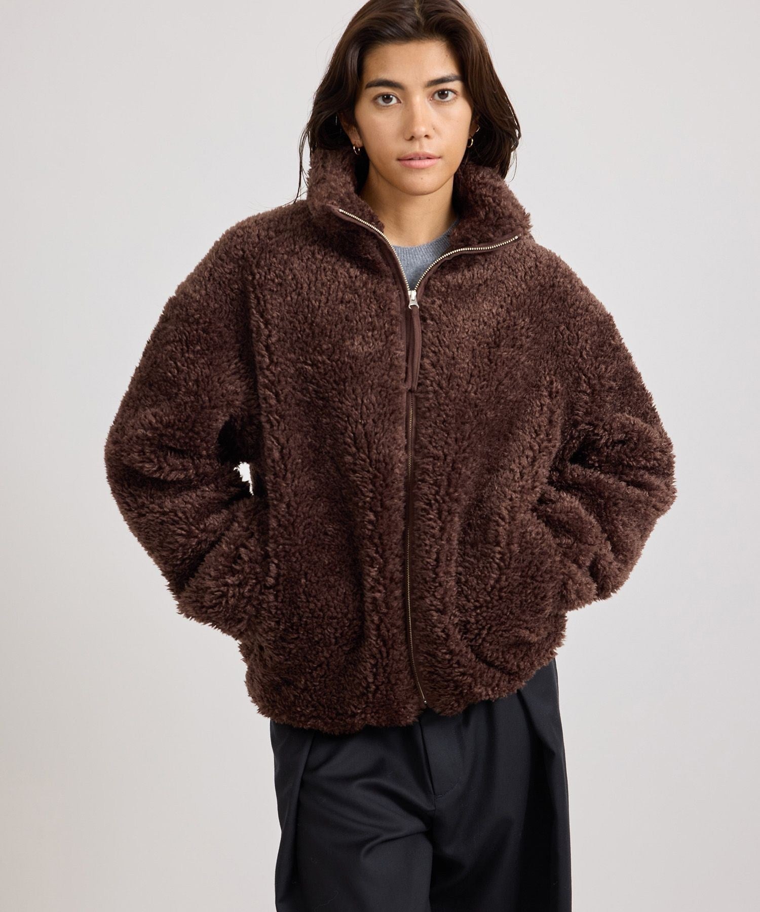 Alessia Boa Fleece Blouson | WOMEN