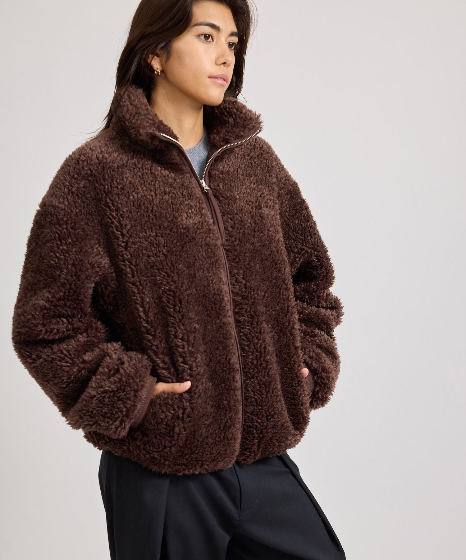 Alessia Boa Fleece Blouson | WOMEN