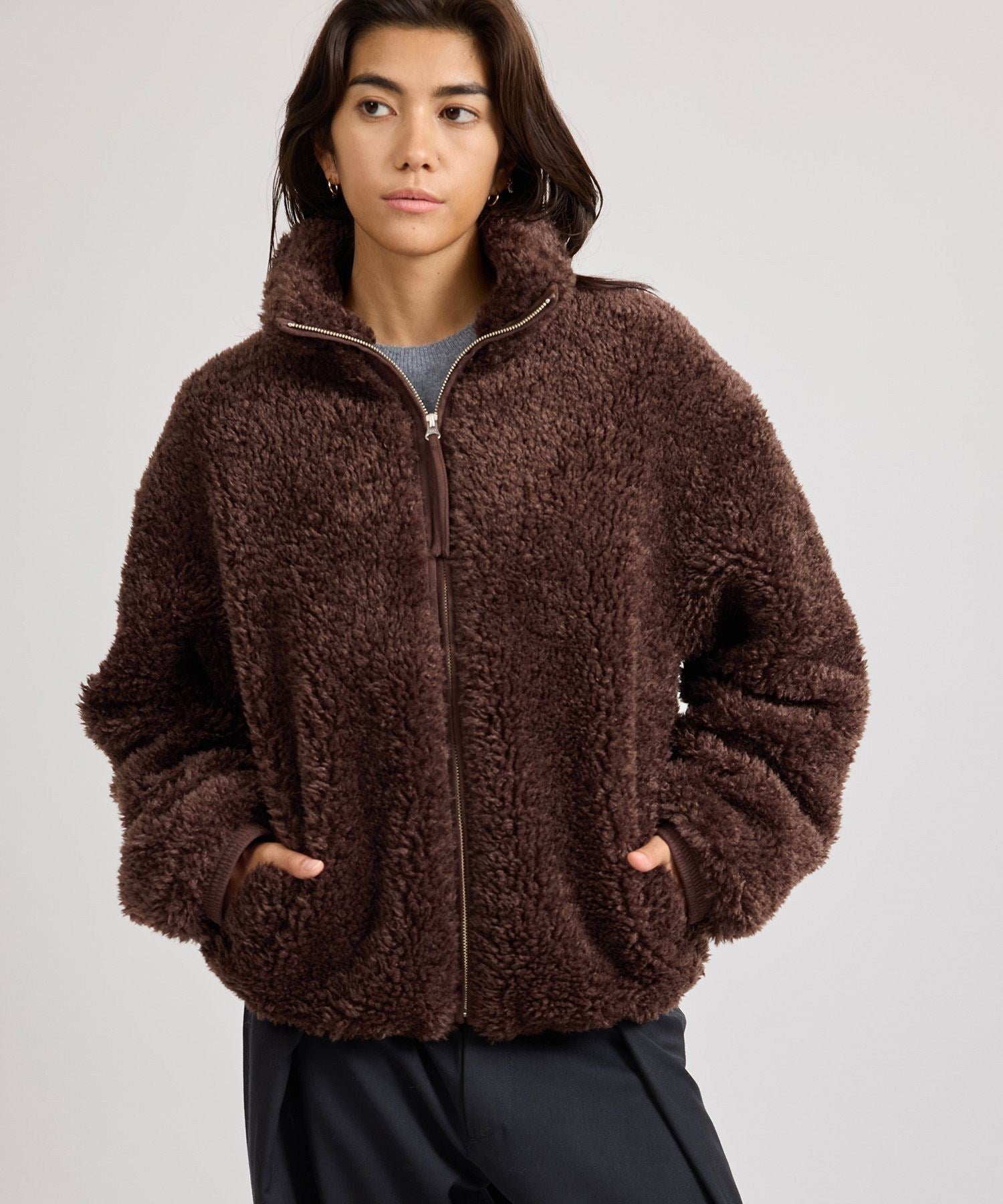 Alessia Boa Fleece Blouson | WOMEN