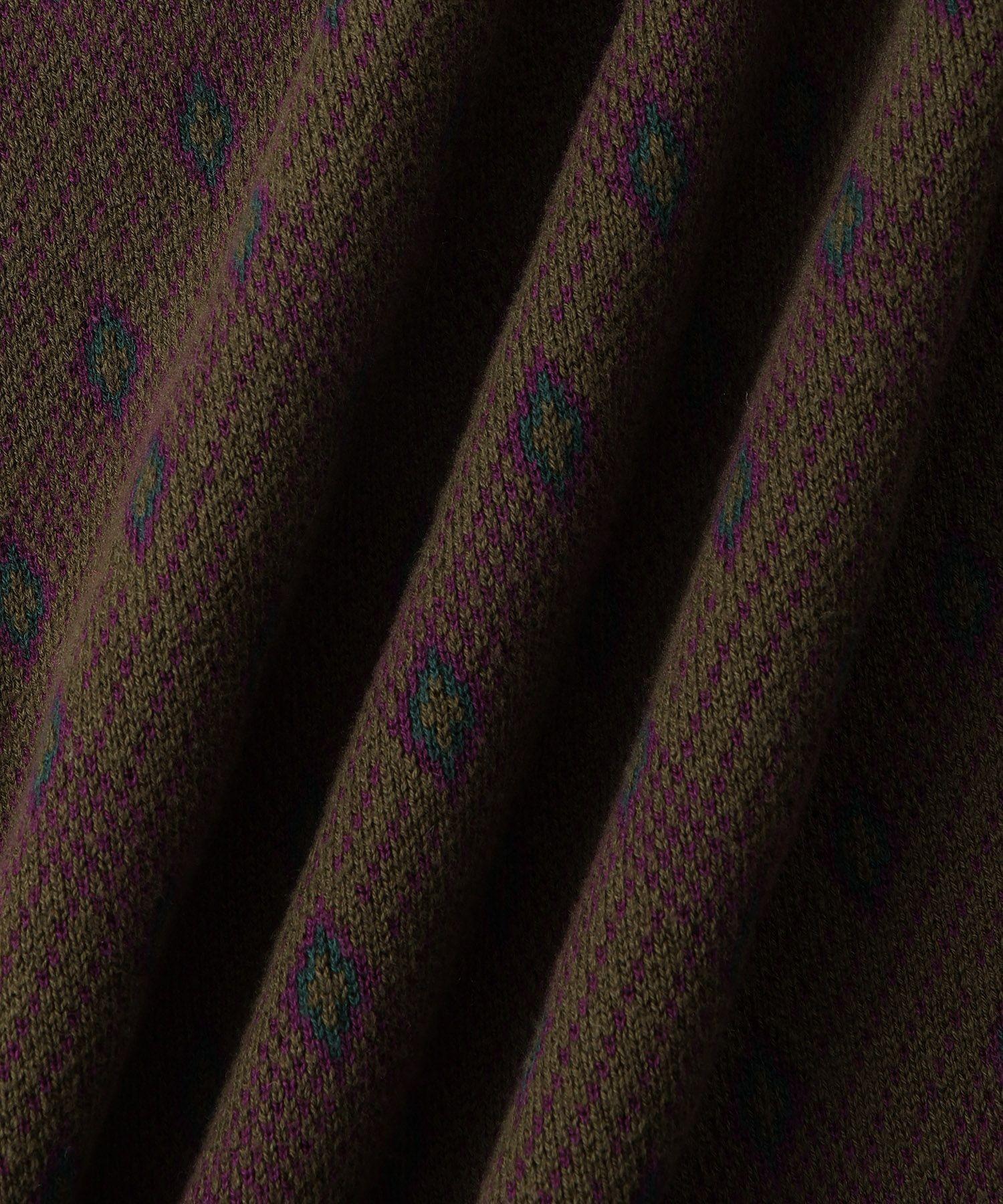 Charles Jacquard Vneck Sweater