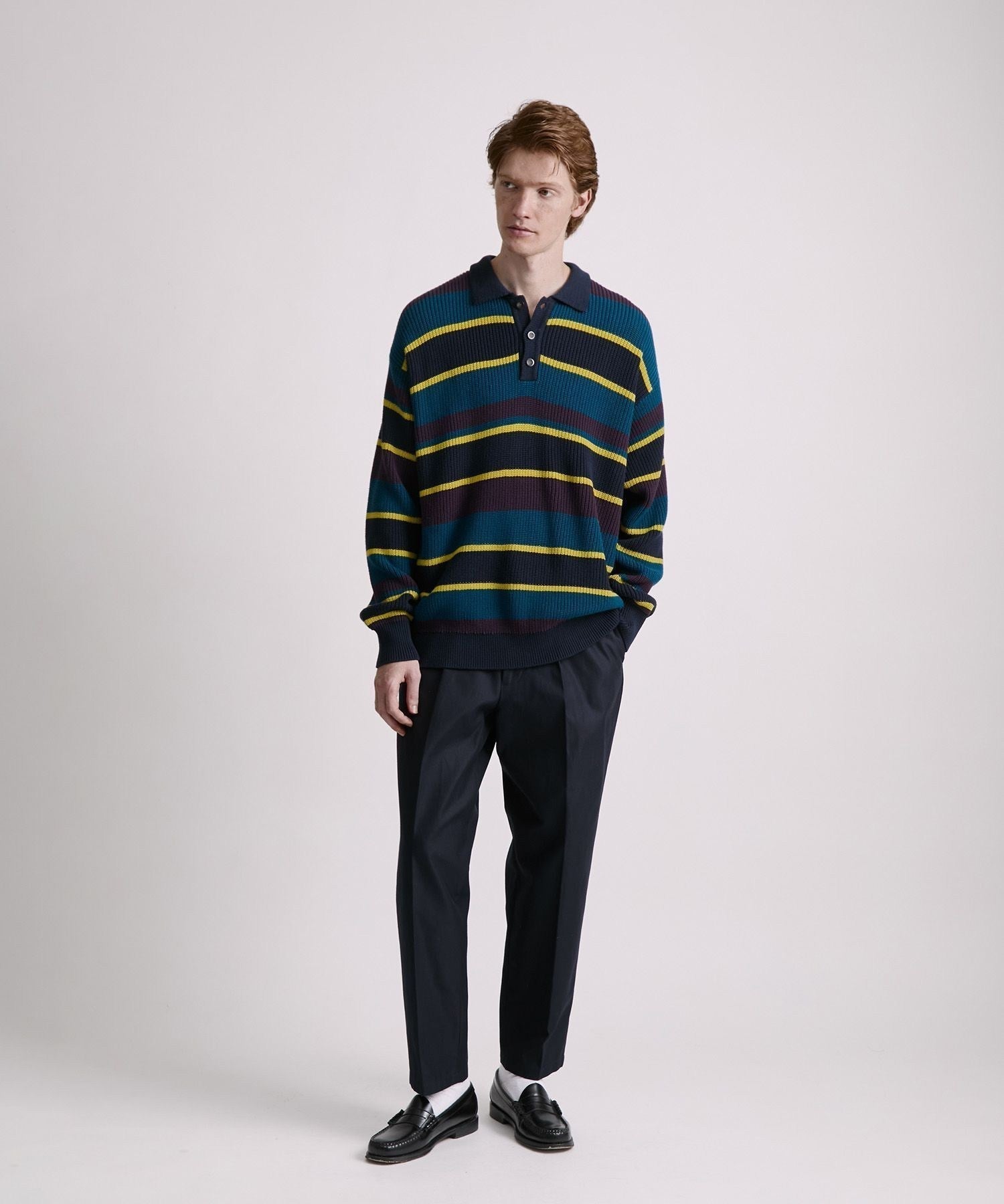 Beauchamp Multi Stripe Polo Sweater