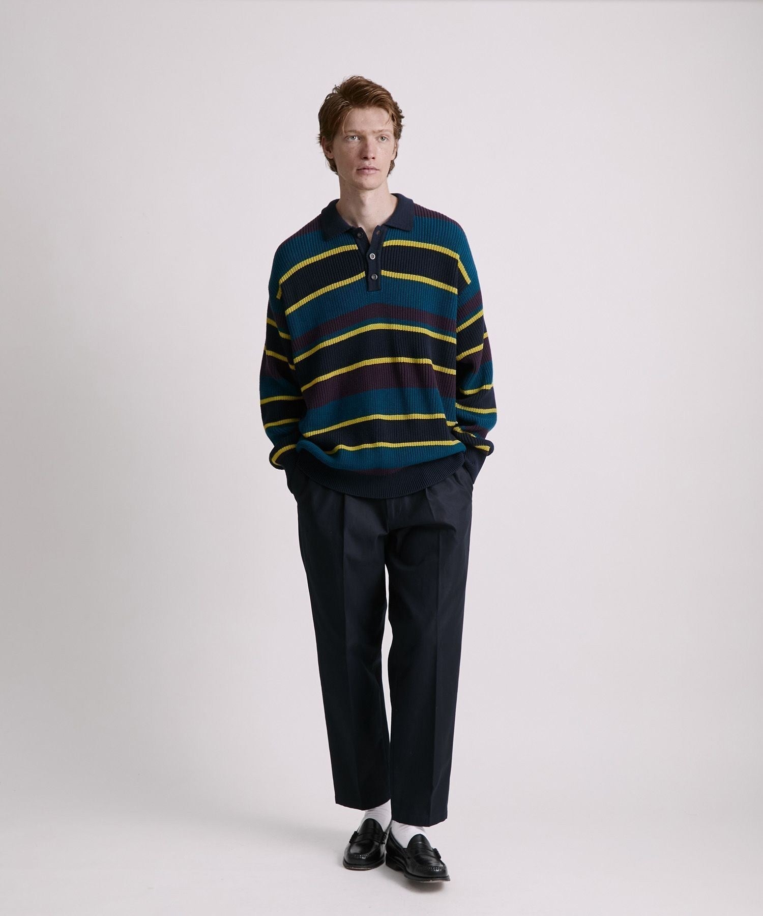 Beauchamp Multi Stripe Polo Sweater