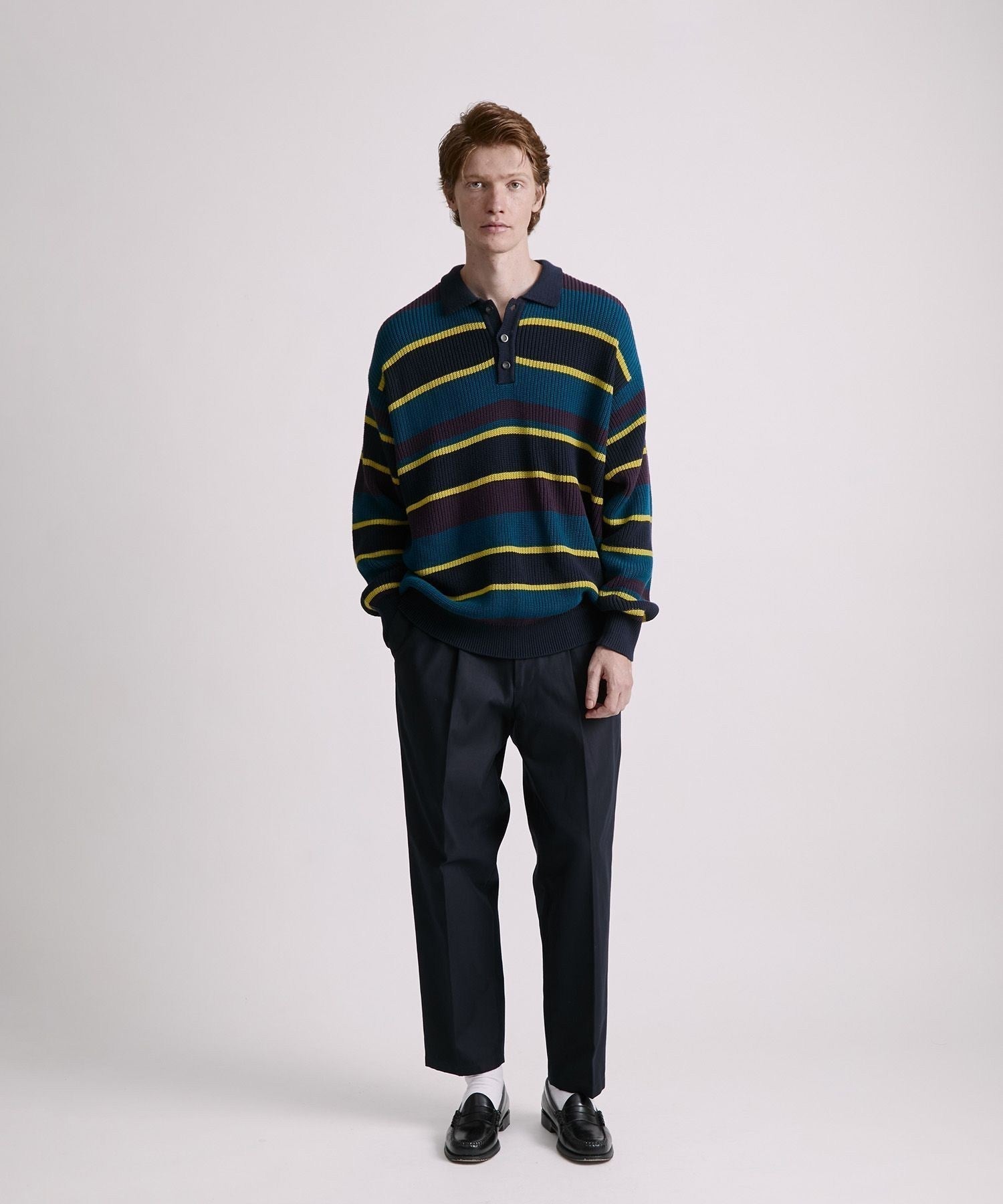 Beauchamp Multi Stripe Polo Sweater