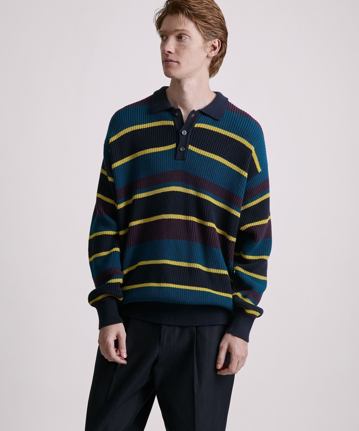 Beauchamp Multi Stripe Polo Sweater