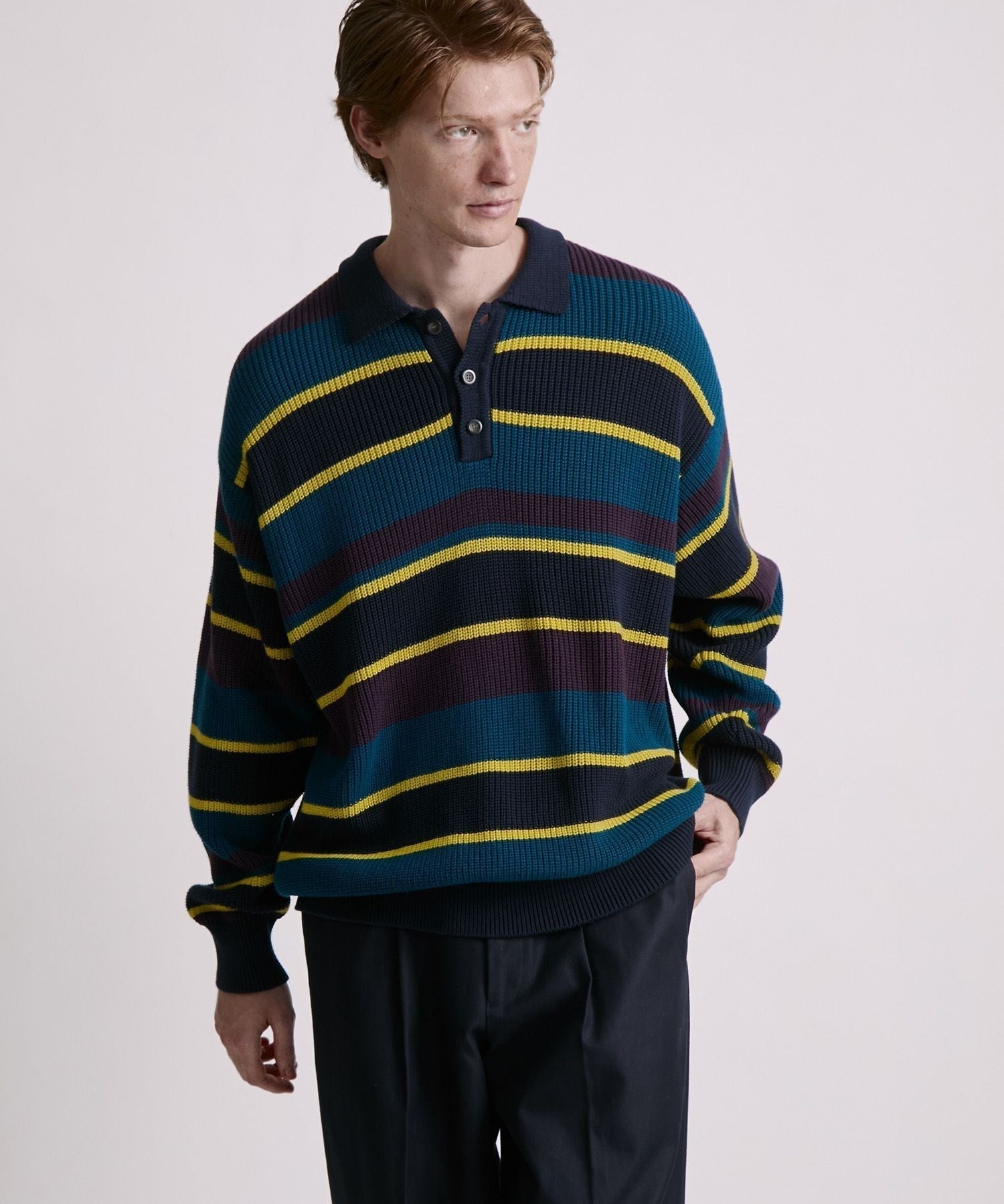 Beauchamp Multi Stripe Polo Sweater