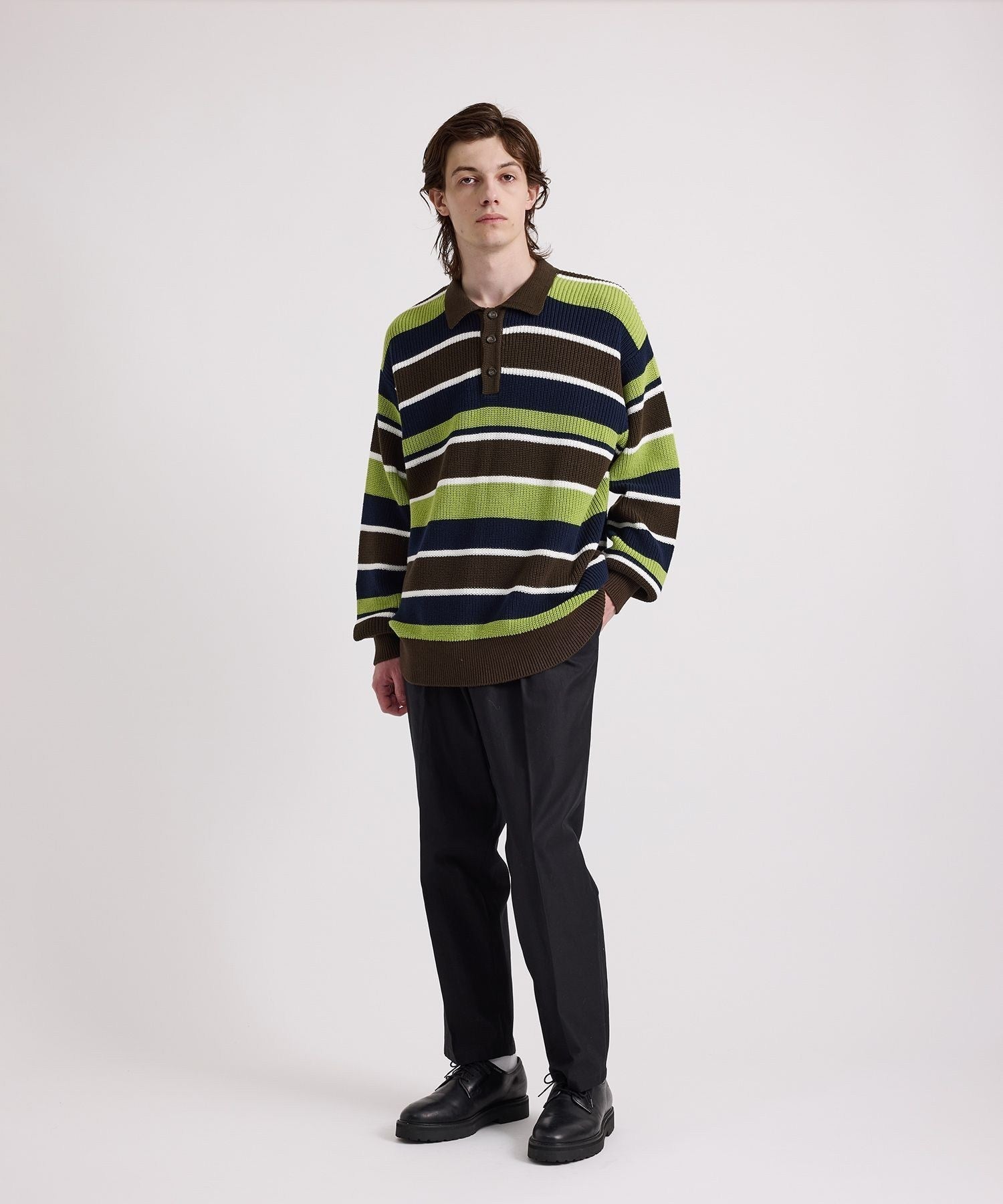 Beauchamp Multi Stripe Polo Sweater