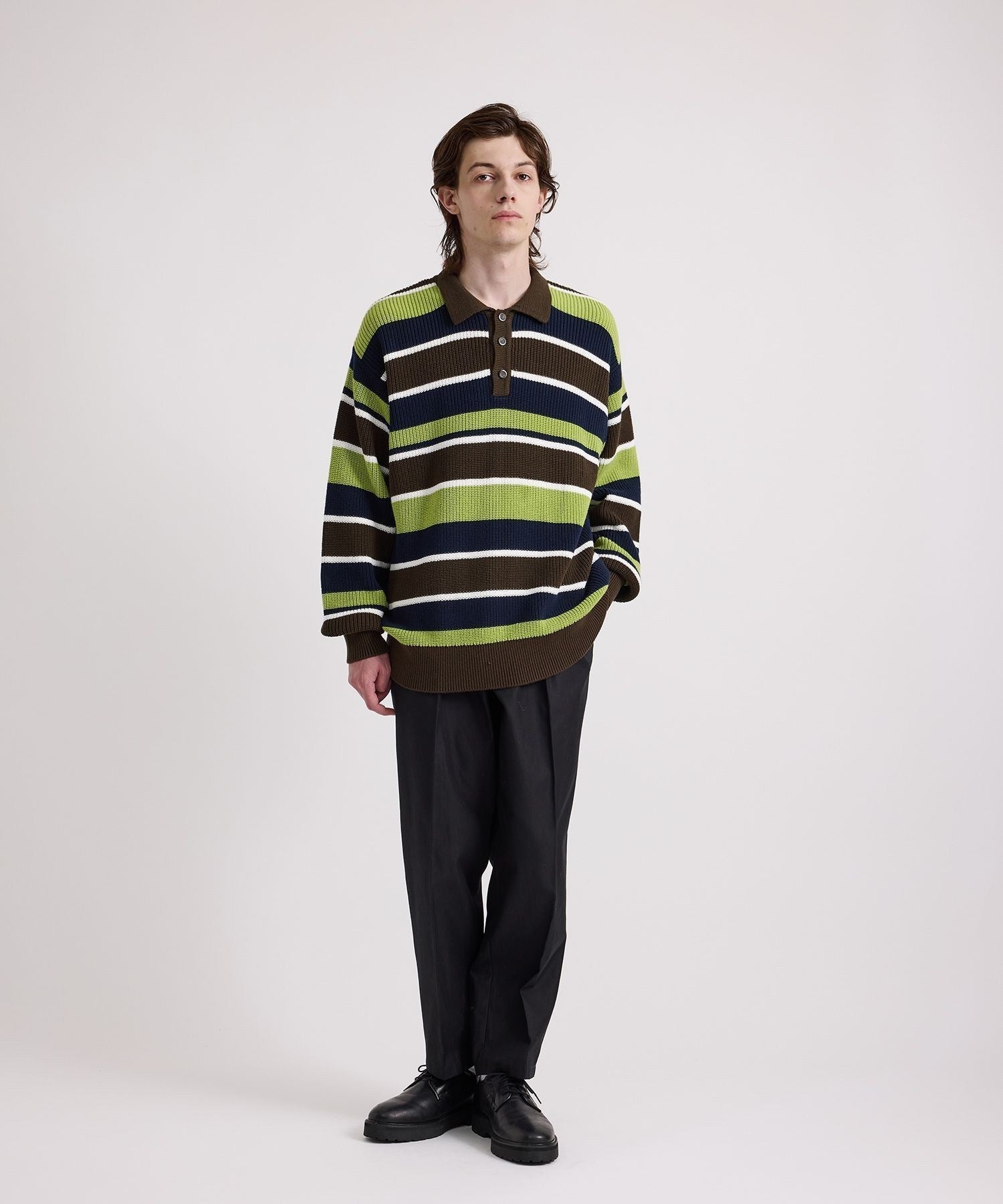 Beauchamp Multi Stripe Polo Sweater