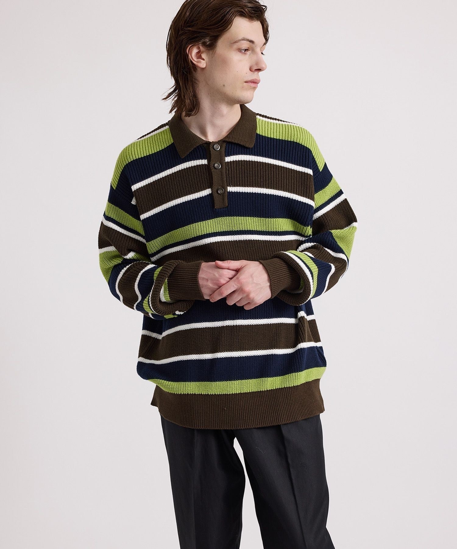Beauchamp Multi Stripe Polo Sweater