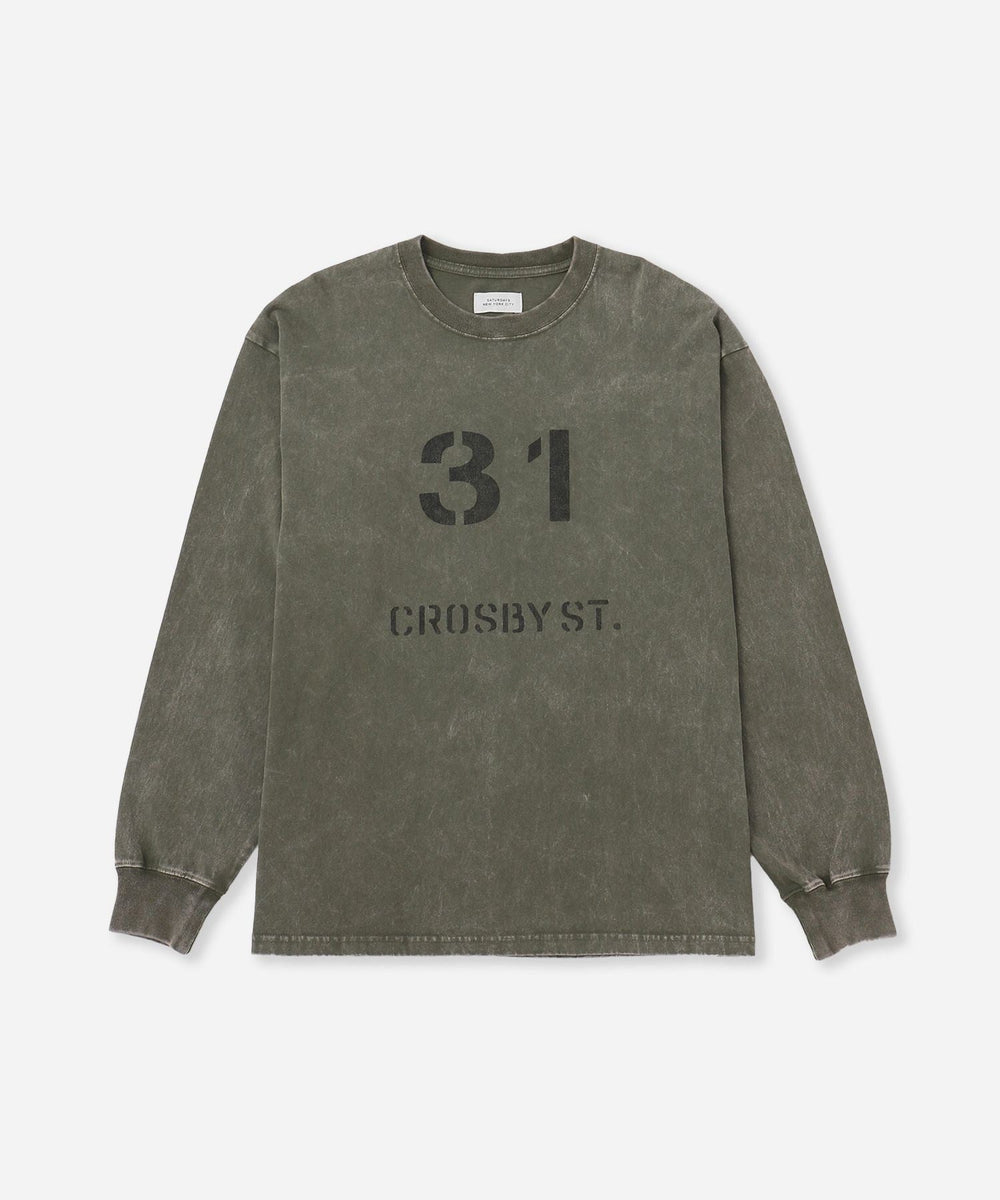 Crosby Stencil Print Relaxed LS Tee | Saturdays NYC Japan