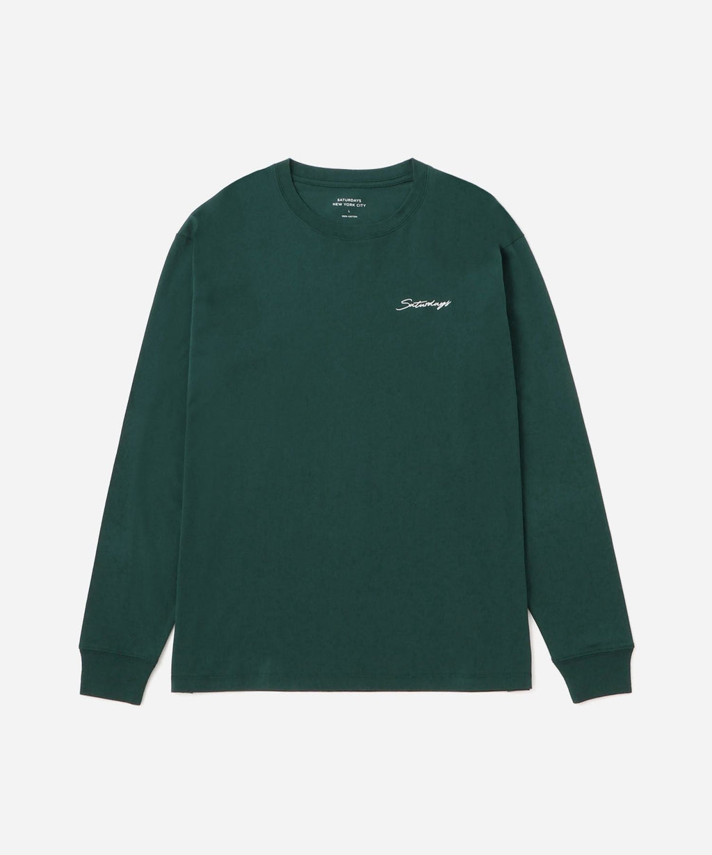 Script Emb LS Tee