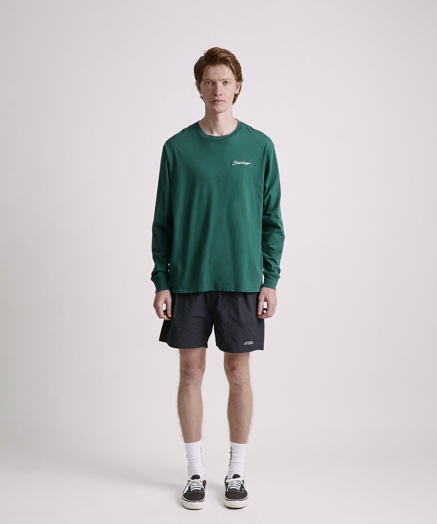 Script Emb LS Tee