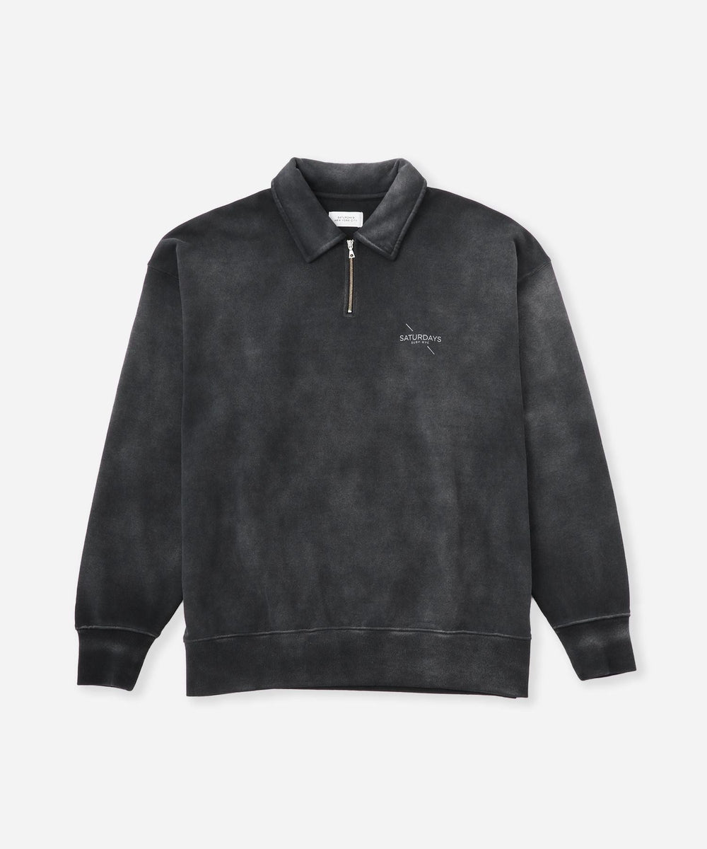 Mott Relaxed Quarter Zip Surf Sweatshirt | Saturdays NYC Japan