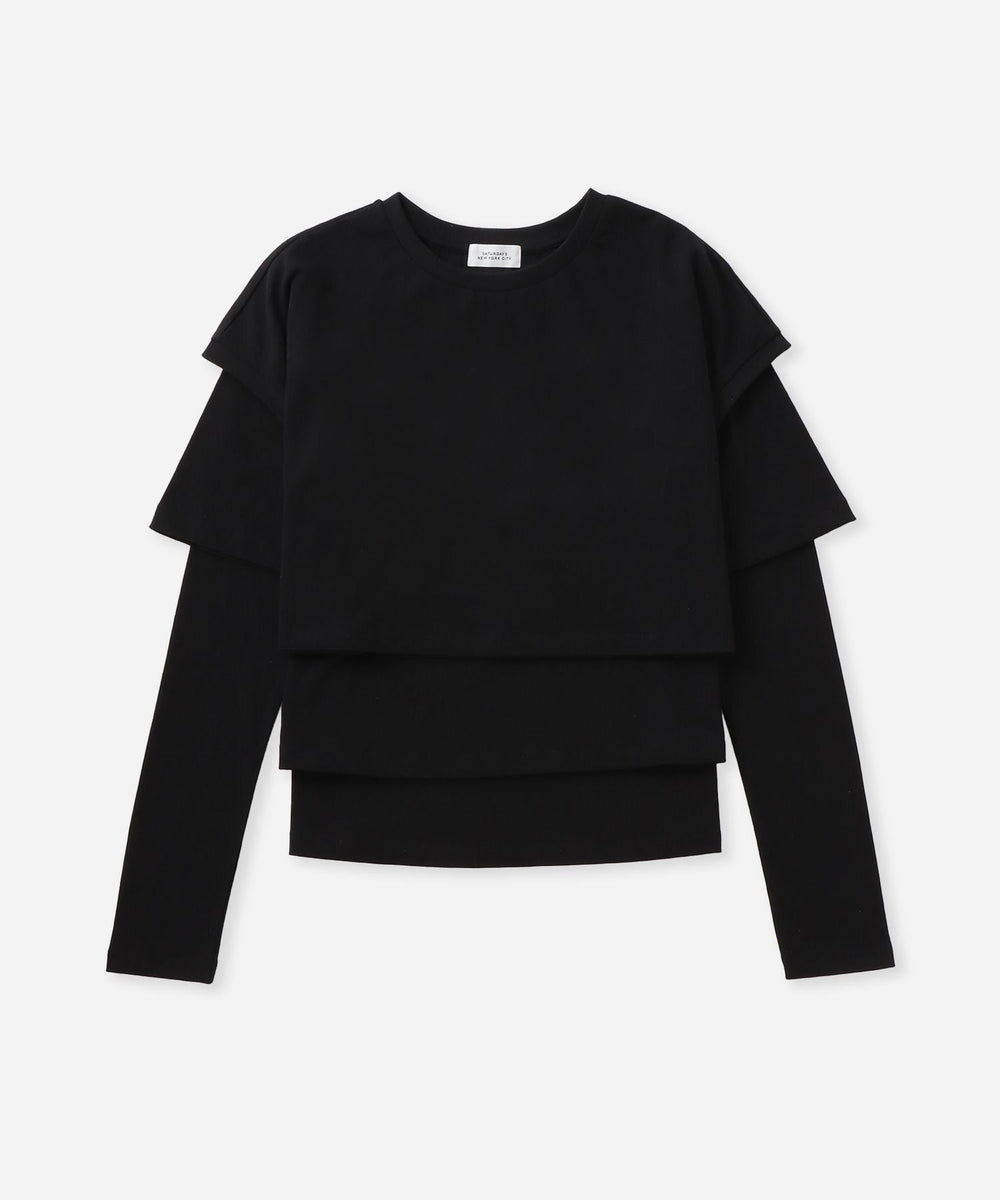 【新品】SATURDAYS NEW YORK CITY　長袖モック　ブラック　L 新品】SATURDAYS NEW YORK CITY 長袖モック ブラック L