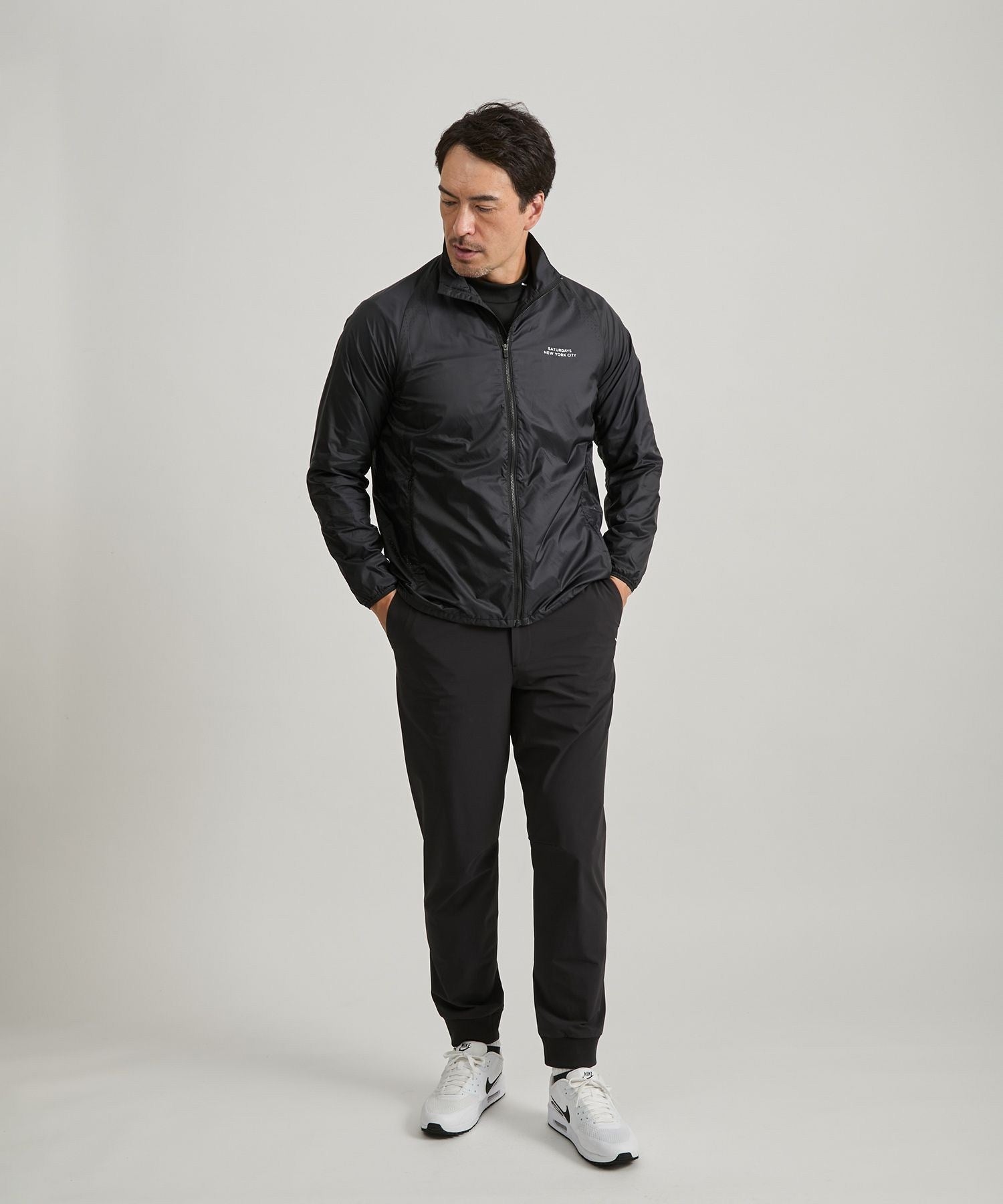 Punching Slash Logo Stretch Blouson