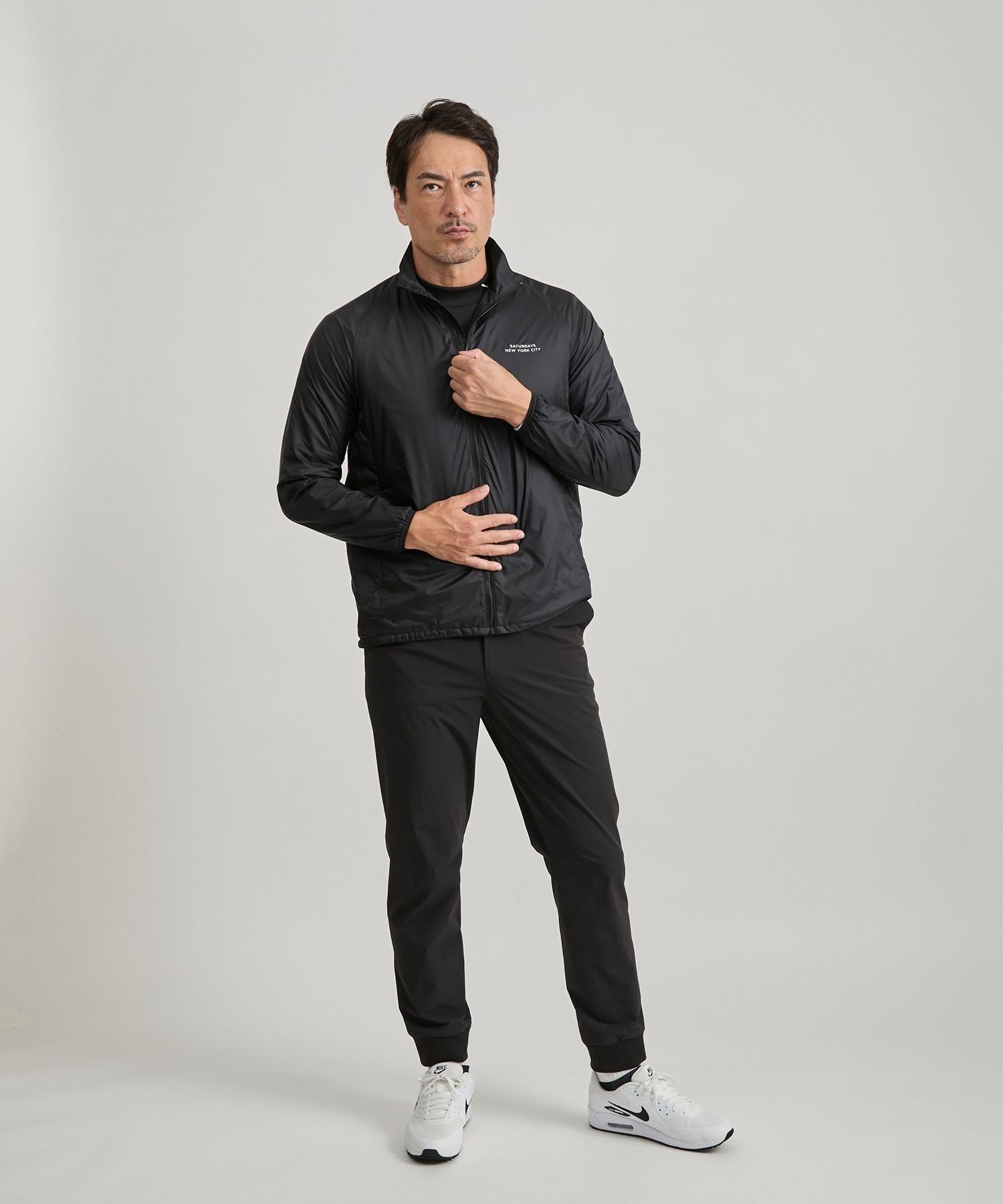 Punching Slash Logo Stretch Blouson