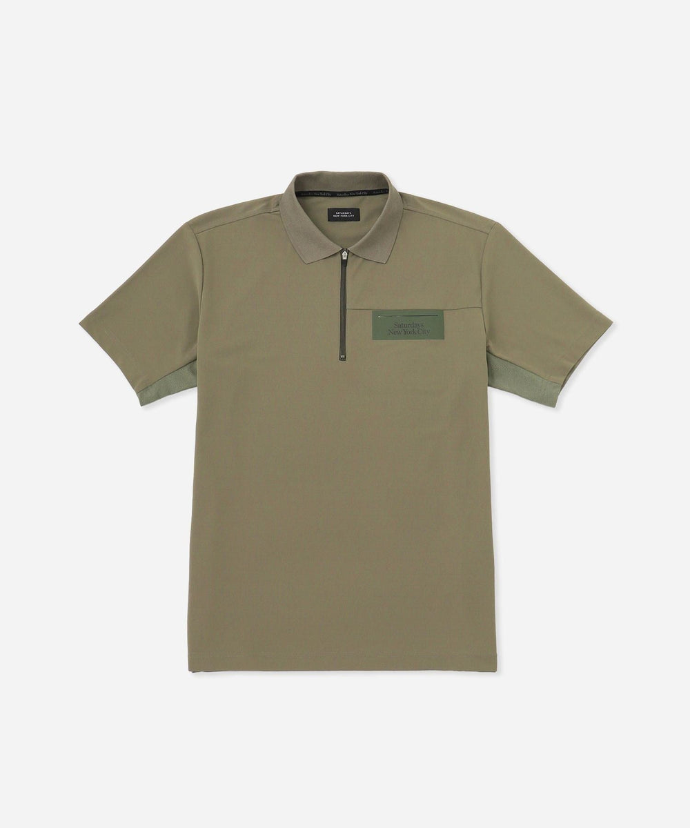 36G MicroPique SS Half Zip Polo | Saturdays NYC Japan
