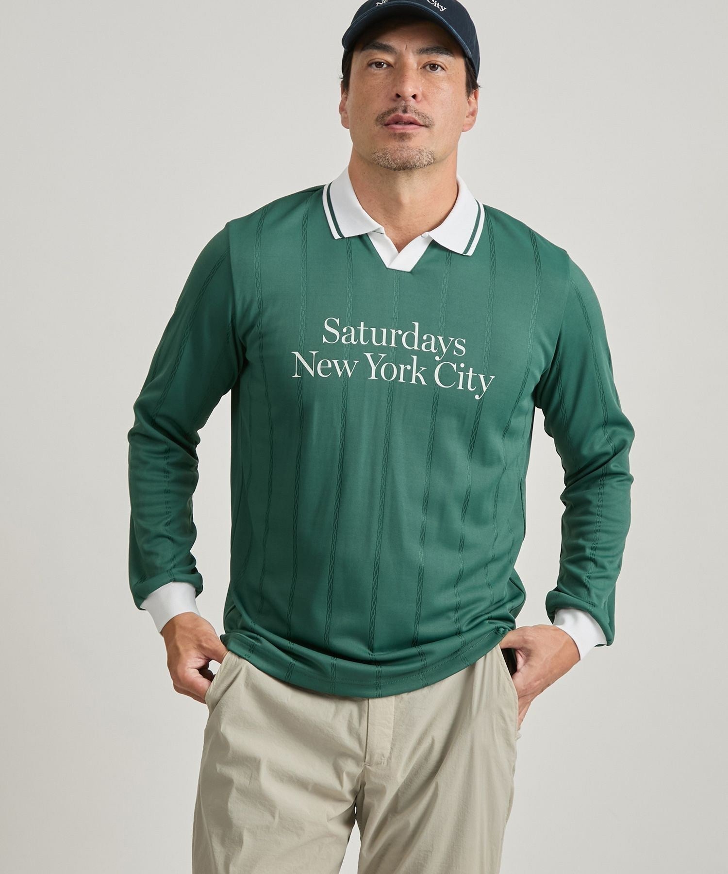 PE Stripe Jacquard LS Shirt