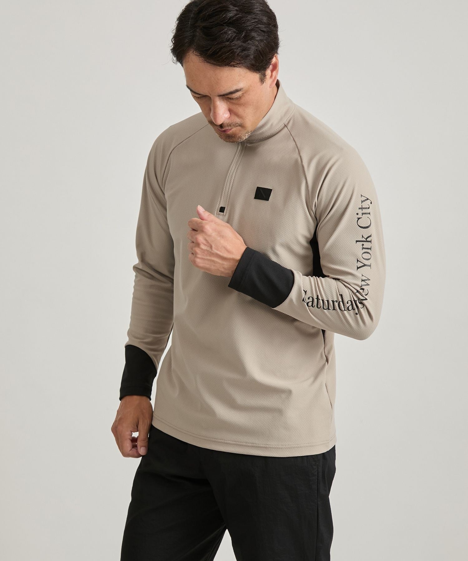 3D Tricot Half Zip LS Shirt