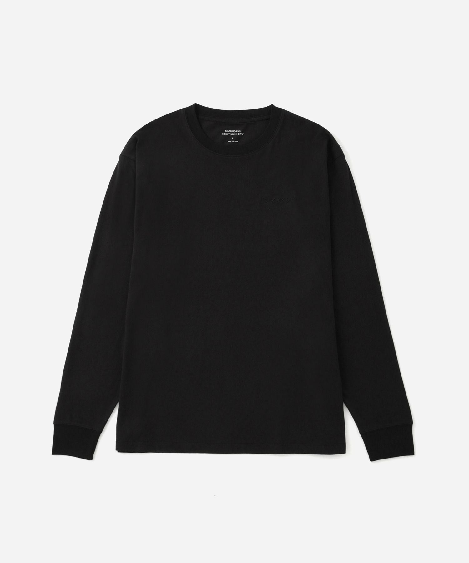 Script Emb LS Tee