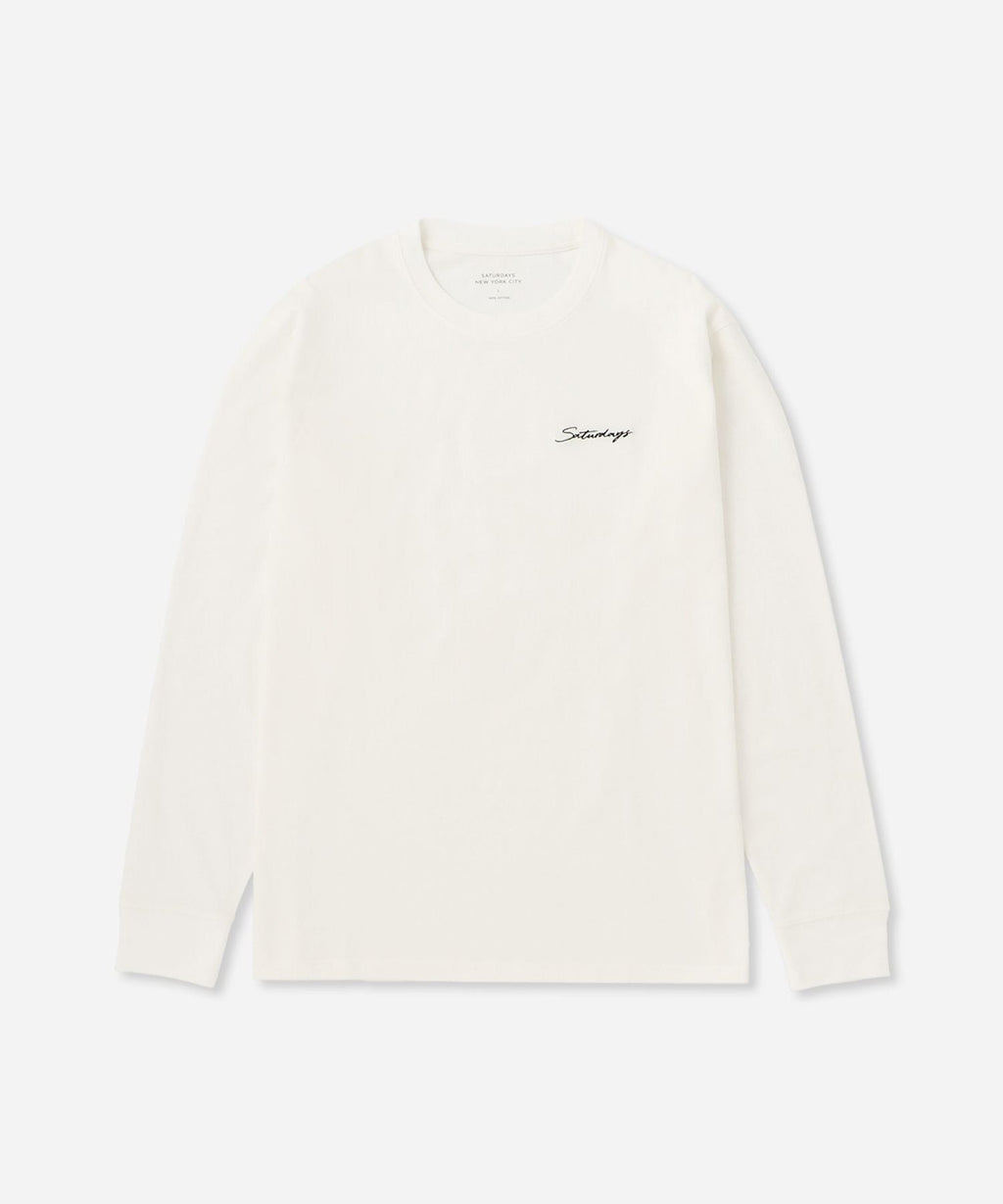 Script Emb LS Tee