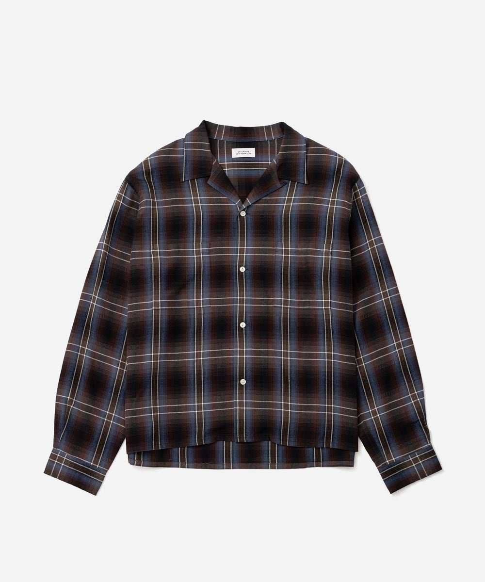 Marco Vintage Check LS Open Collar Shirt | Saturdays NYC Japan