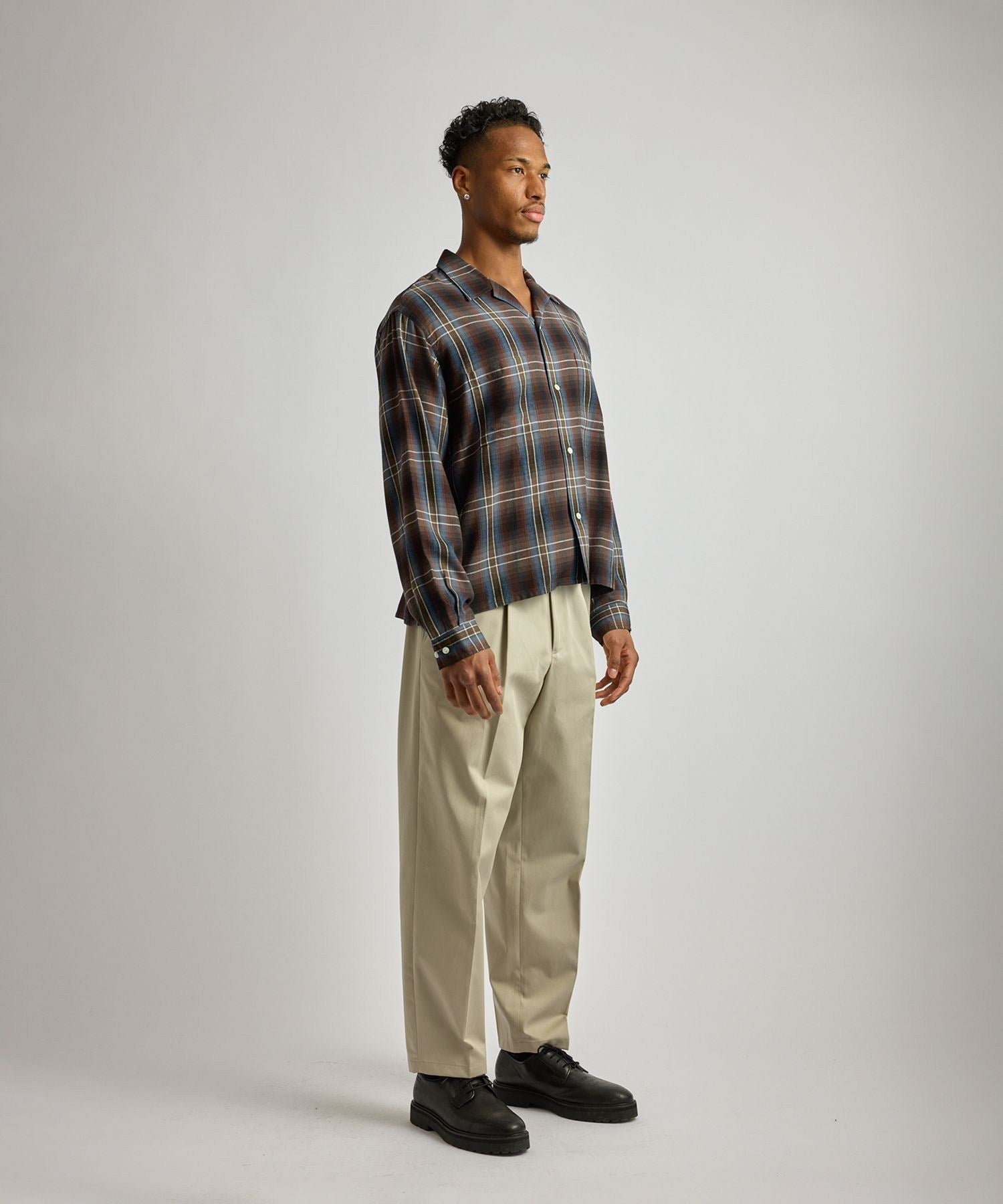 Marco Vintage Check LS Open Collar Shirt