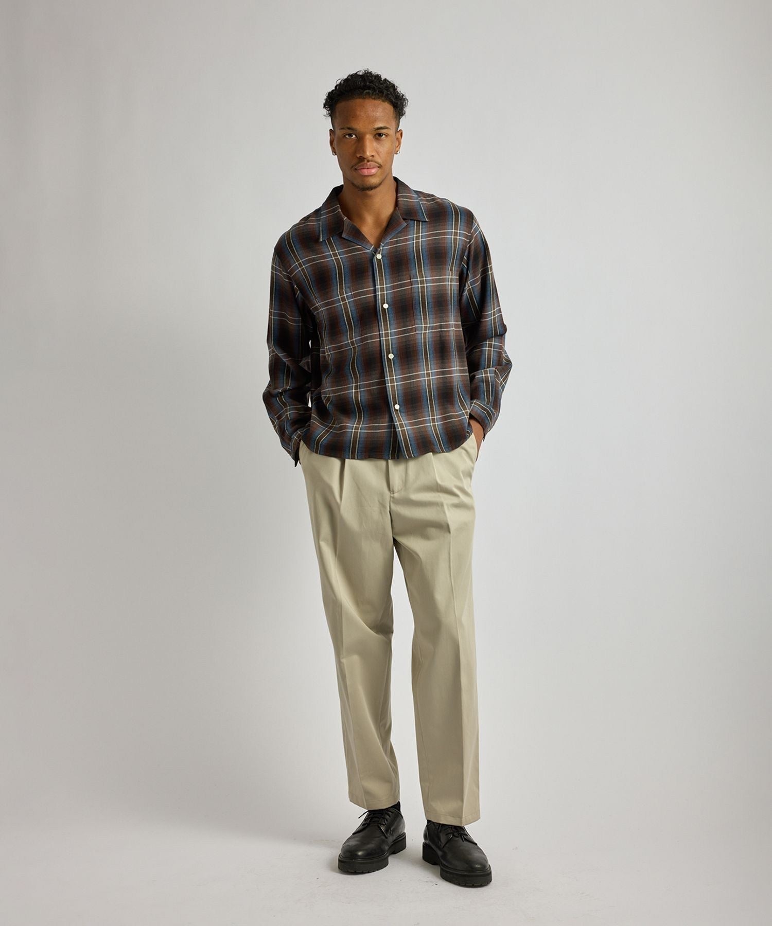 Marco Vintage Check LS Open Collar Shirt