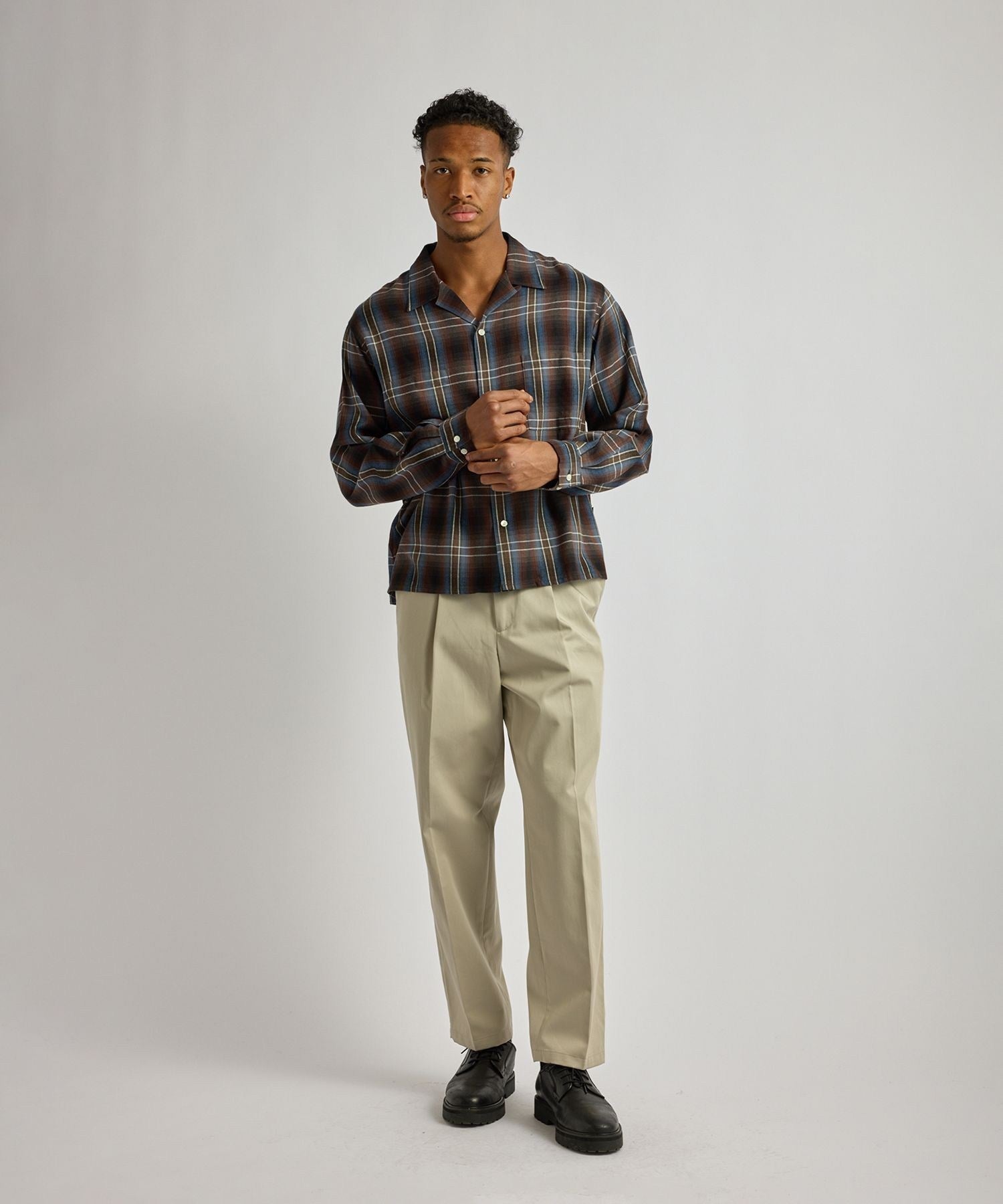 Marco Vintage Check LS Open Collar Shirt