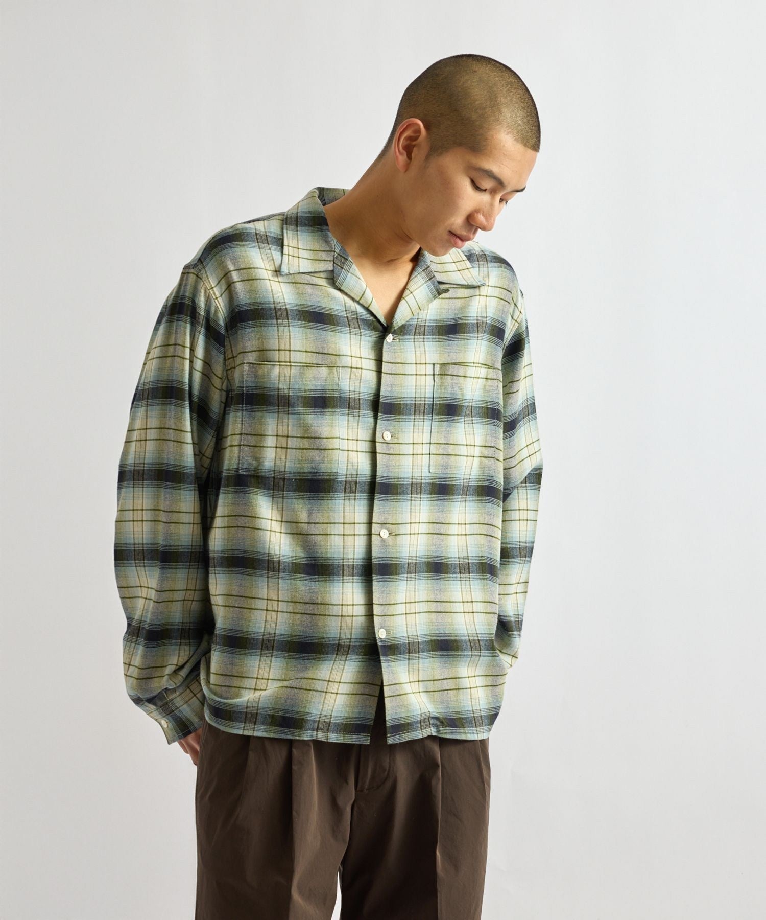 Marco Vintage Check LS Open Collar Shirt