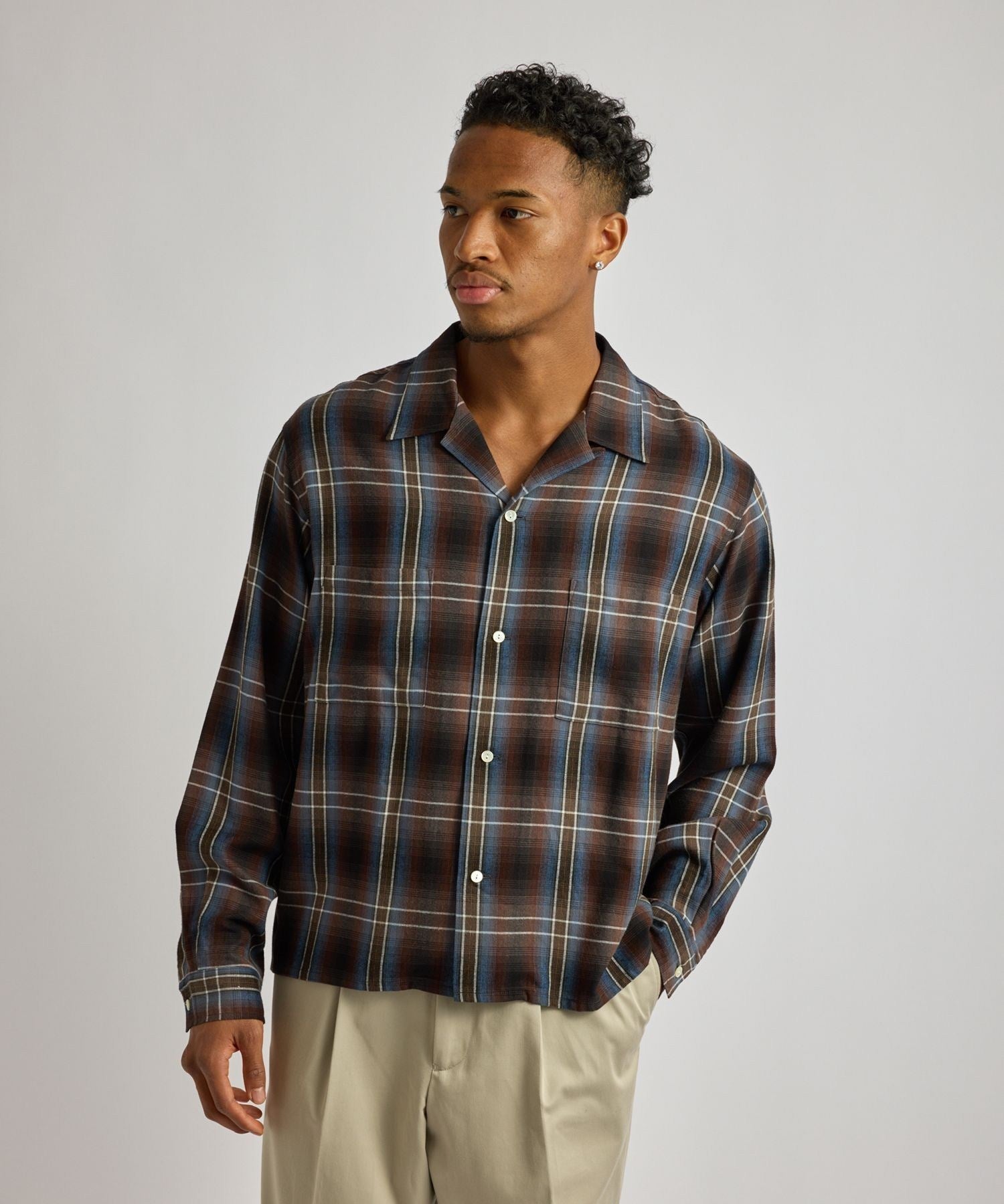 Marco Vintage Check LS Open Collar Shirt