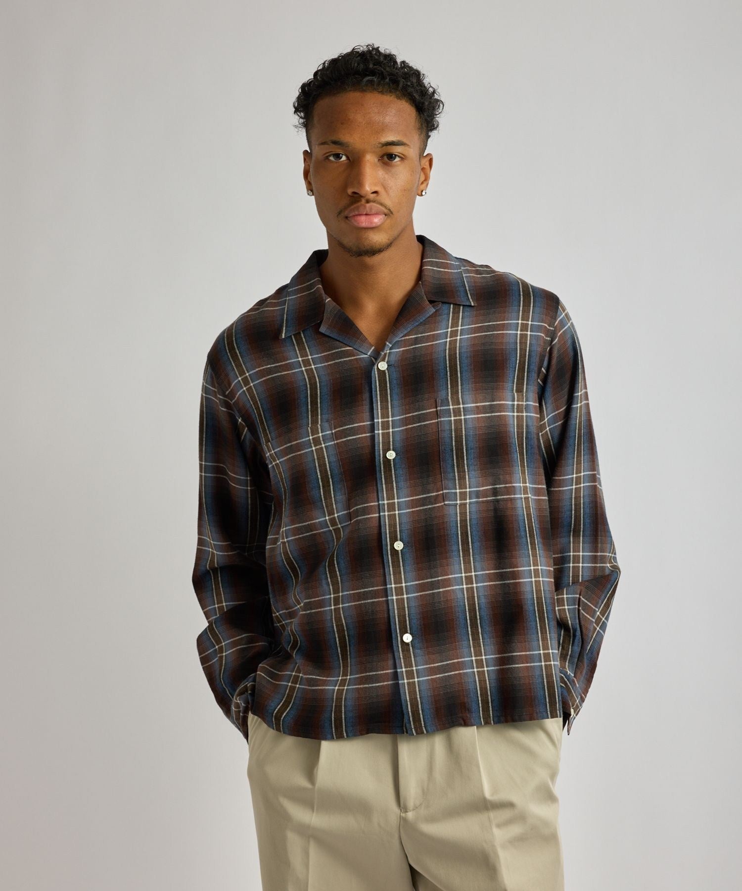 Marco Vintage Check LS Open Collar Shirt