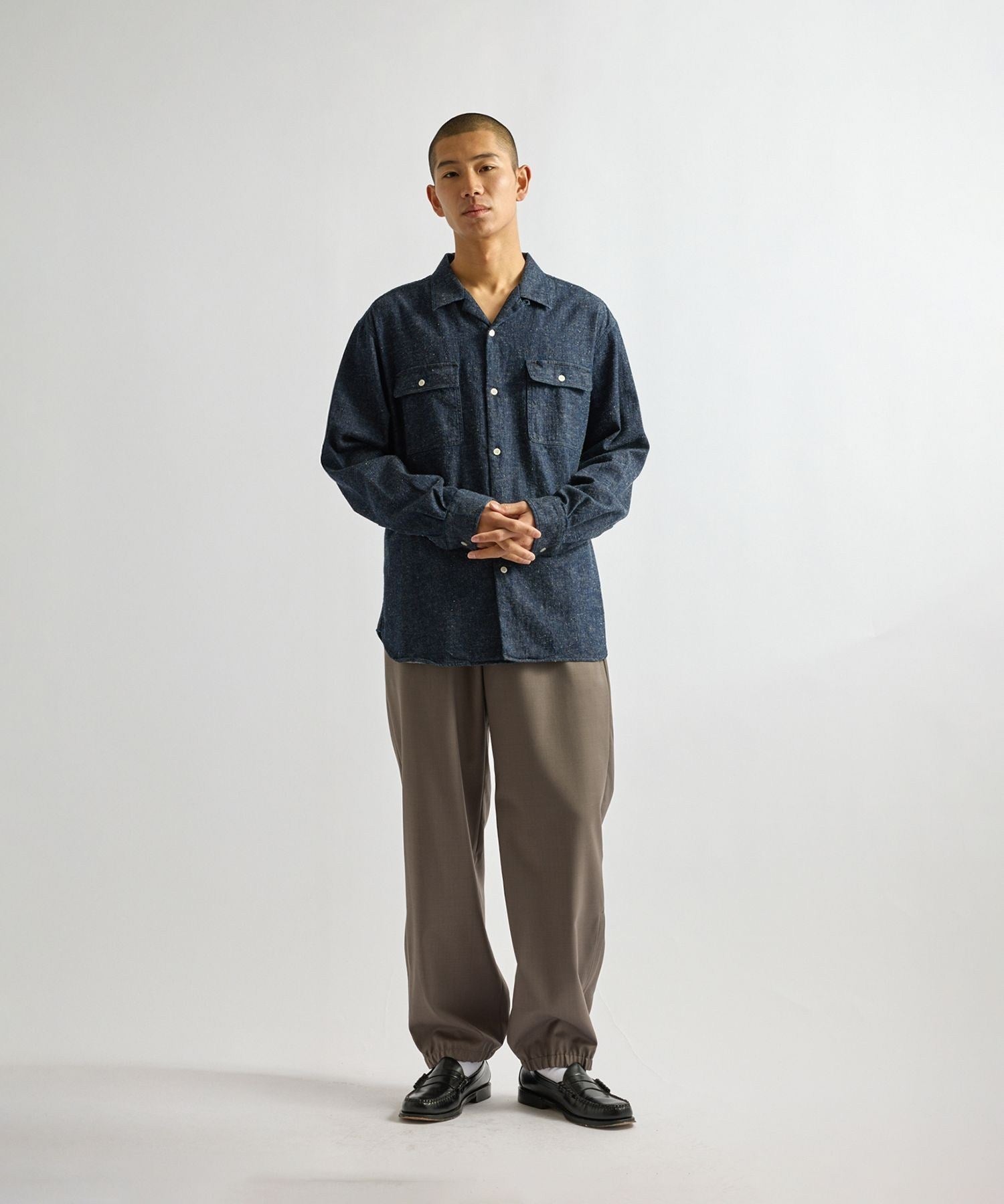 Hanley LS Open Collar Shirt
