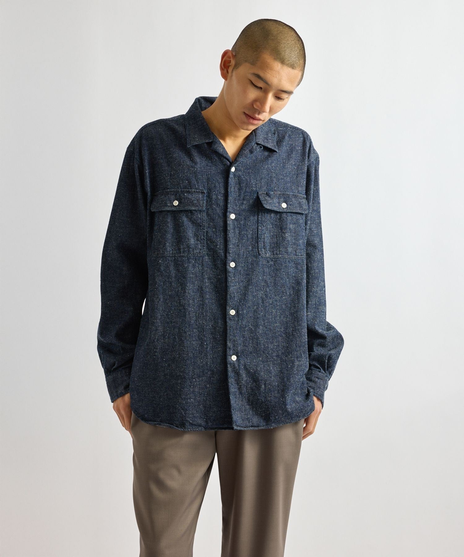 Hanley LS Open Collar Shirt