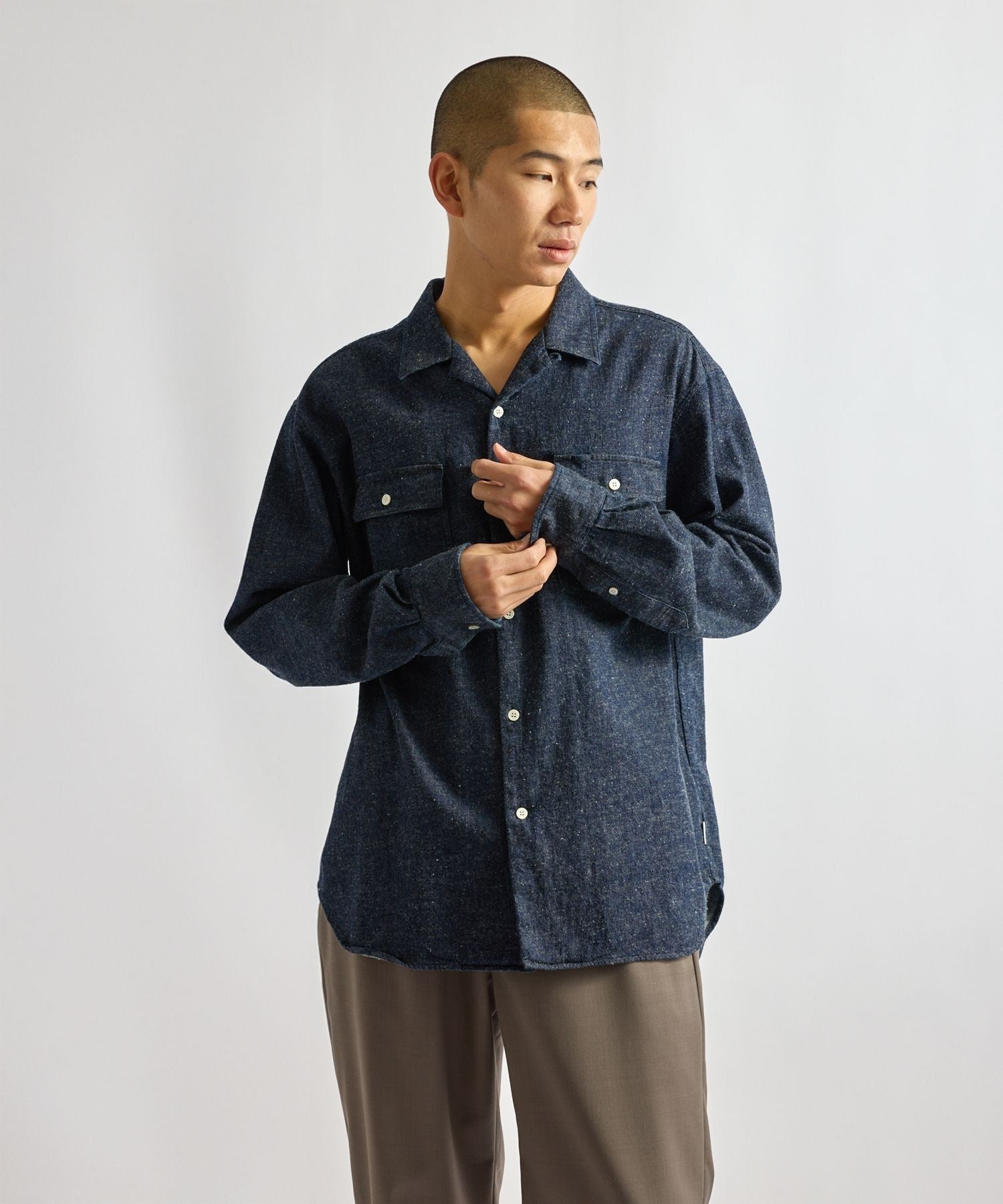 Hanley LS Open Collar Shirt