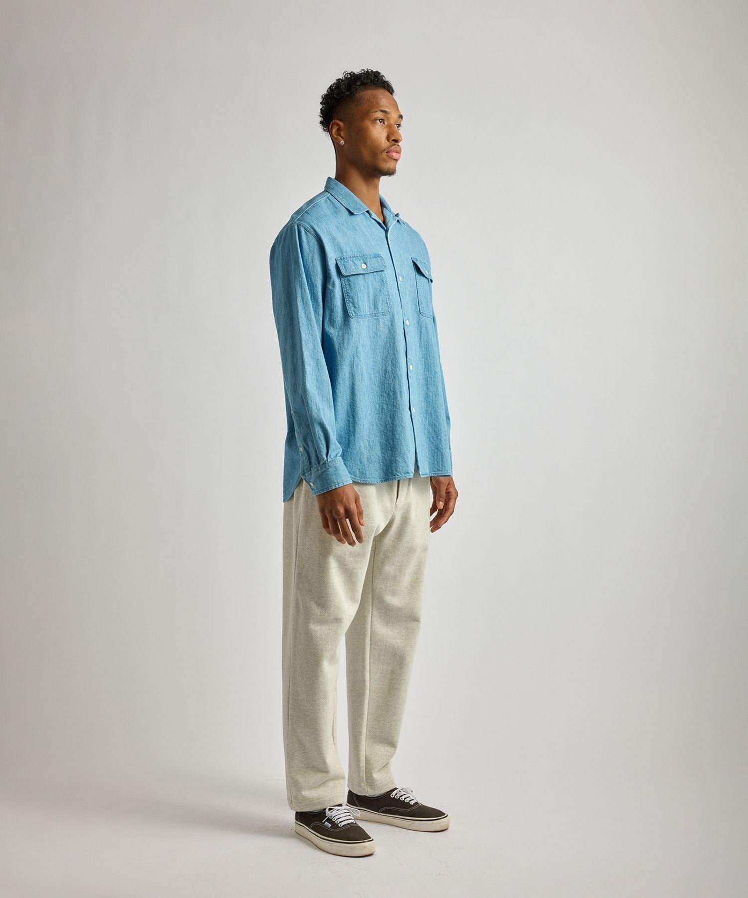 Hanley LS Open Collar Shirt