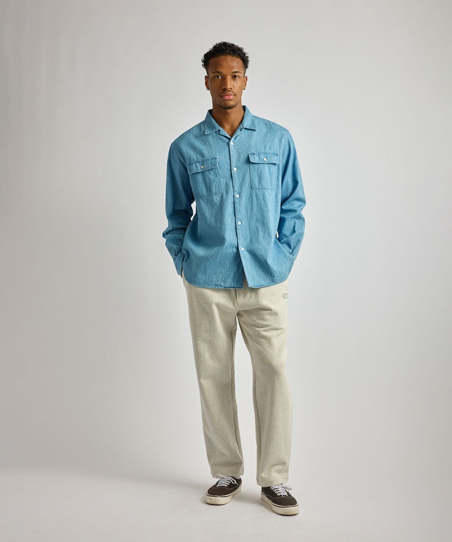 Hanley LS Open Collar Shirt
